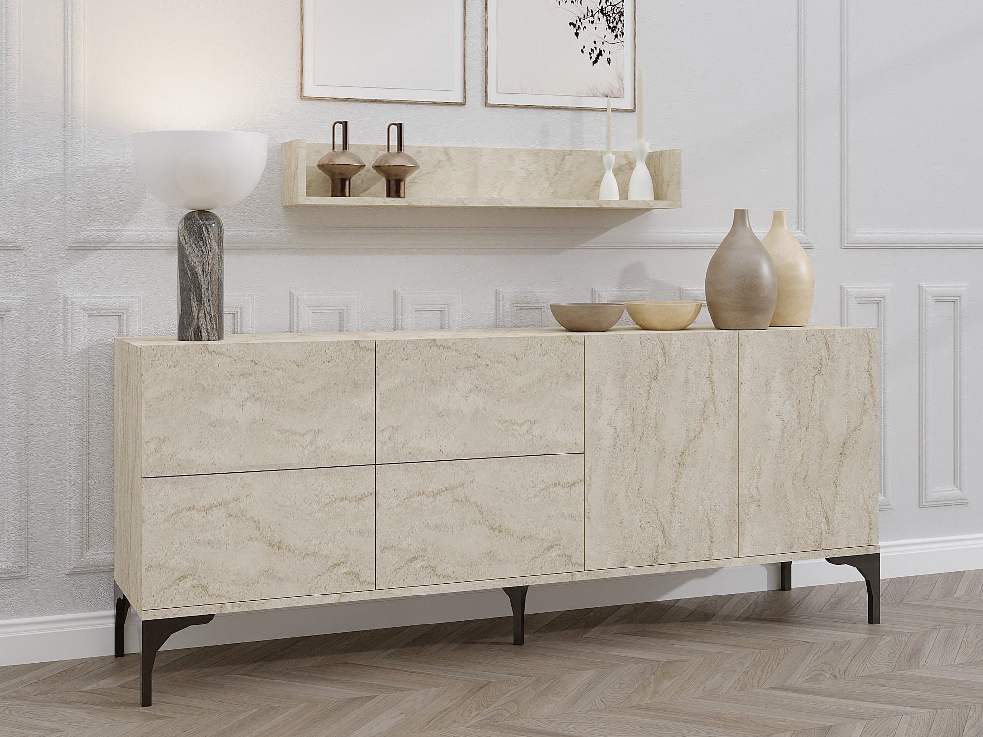 Ormarić Vestesu 140 (Svijetla Travertine)