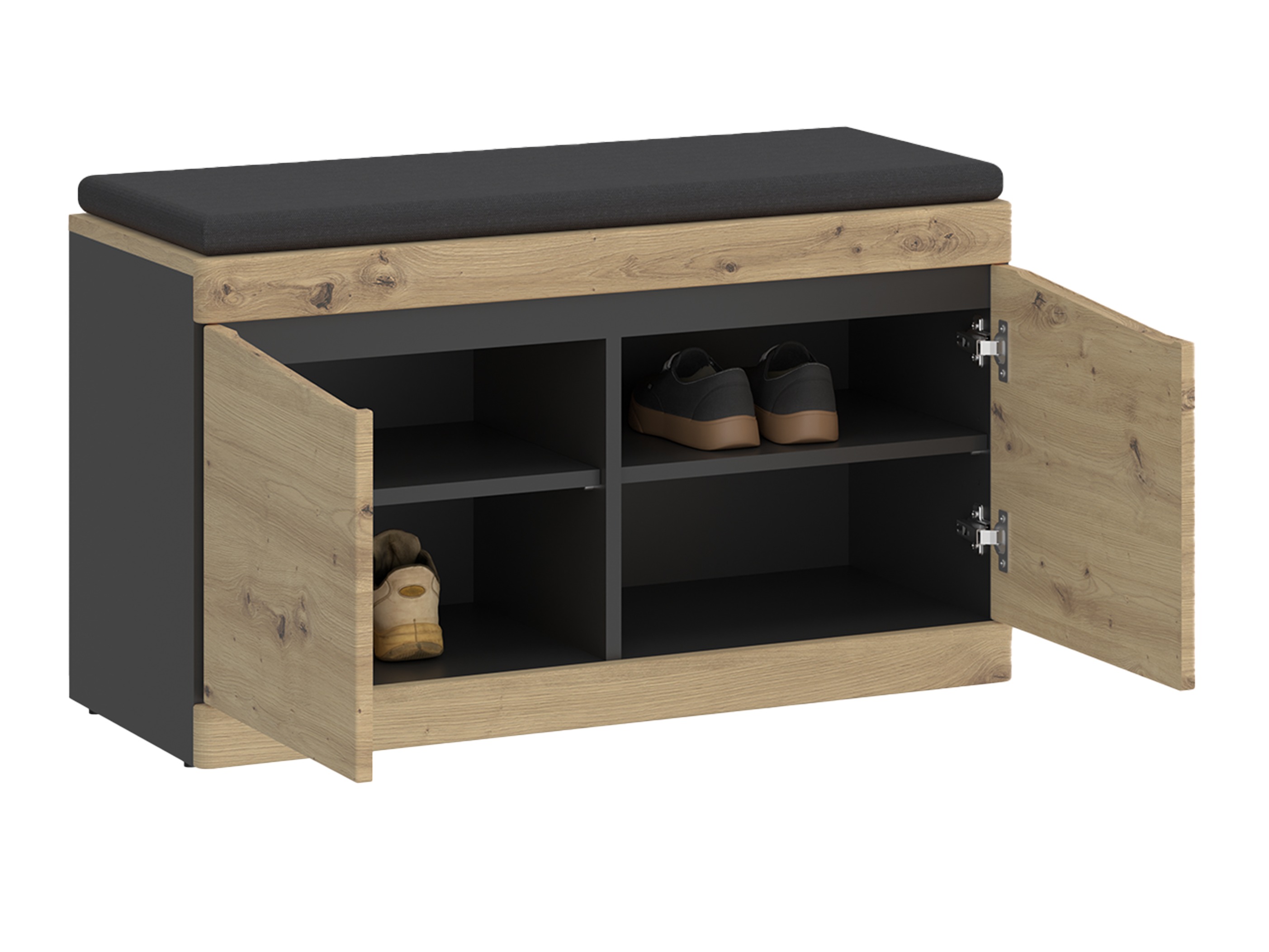 Set za hodnik Venlori 119 (Hrast Artisan + Antracit)