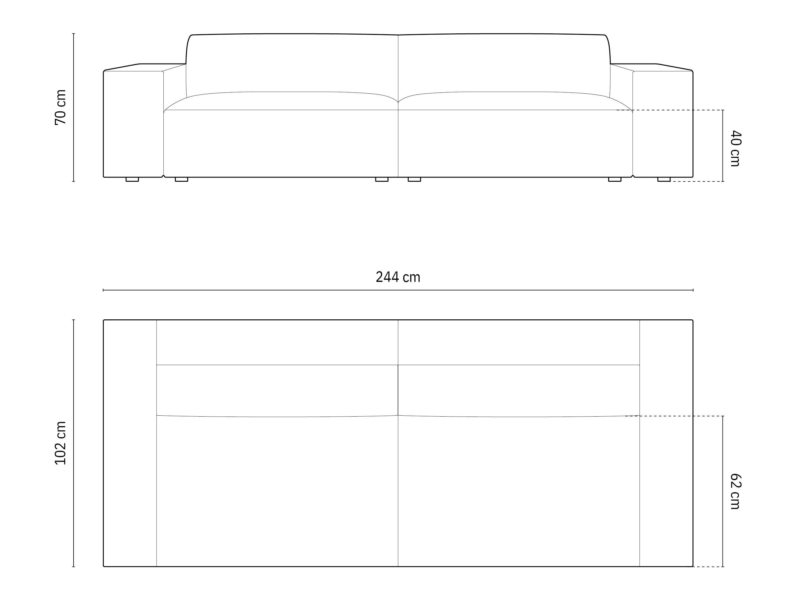 Sofa Lomcalu 105 (Bluvel 19)