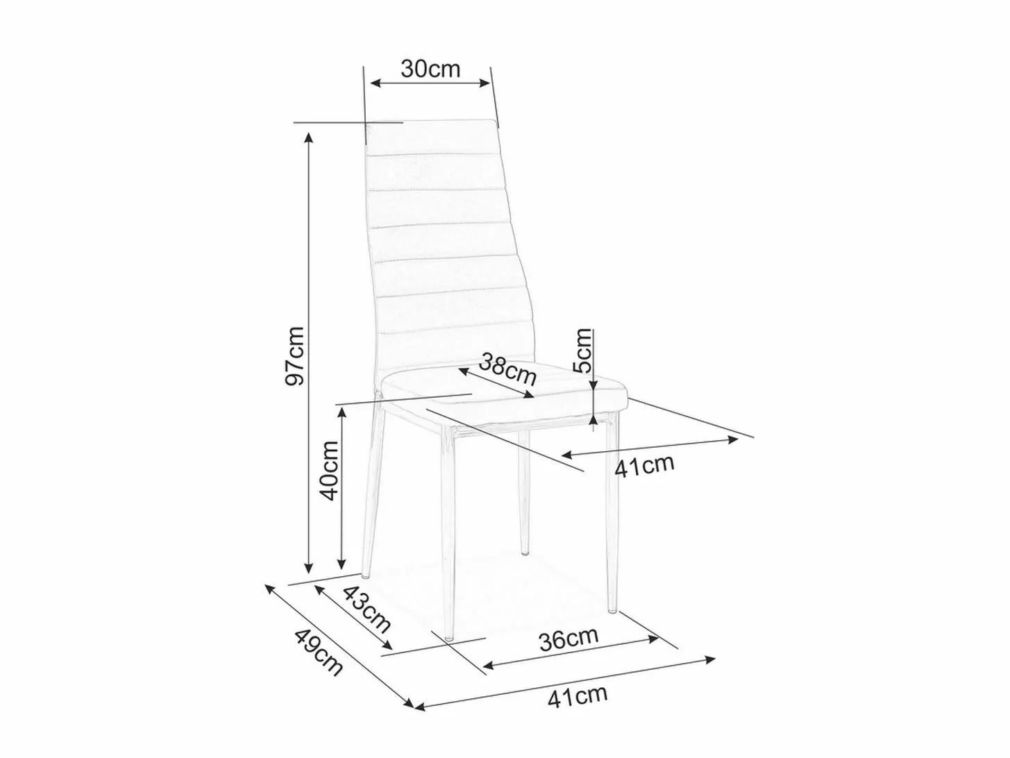 Stolica Detroit 821 (Crna)