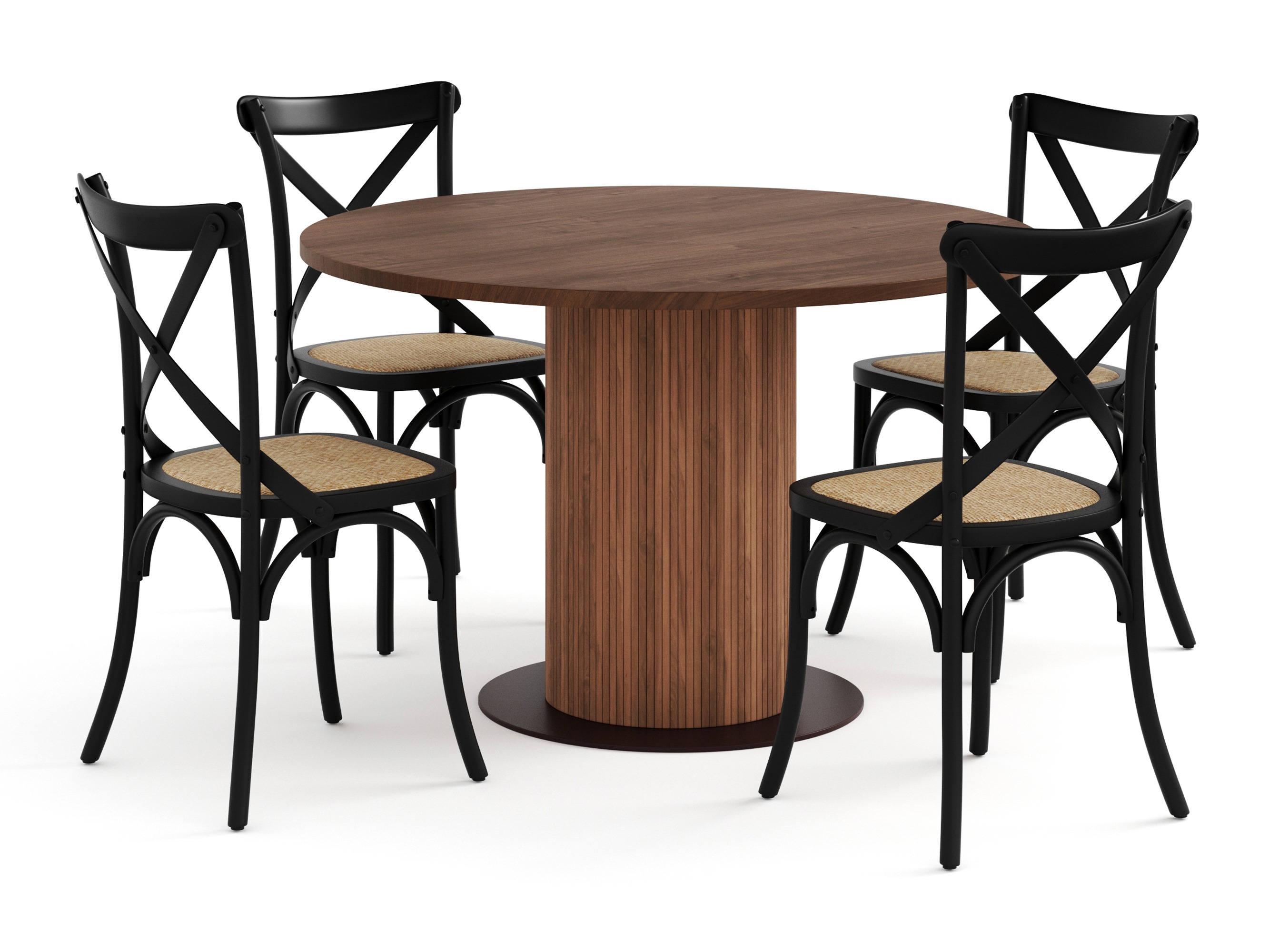 Blagovaonski set Tivsoru 115 (Crna + Bež)