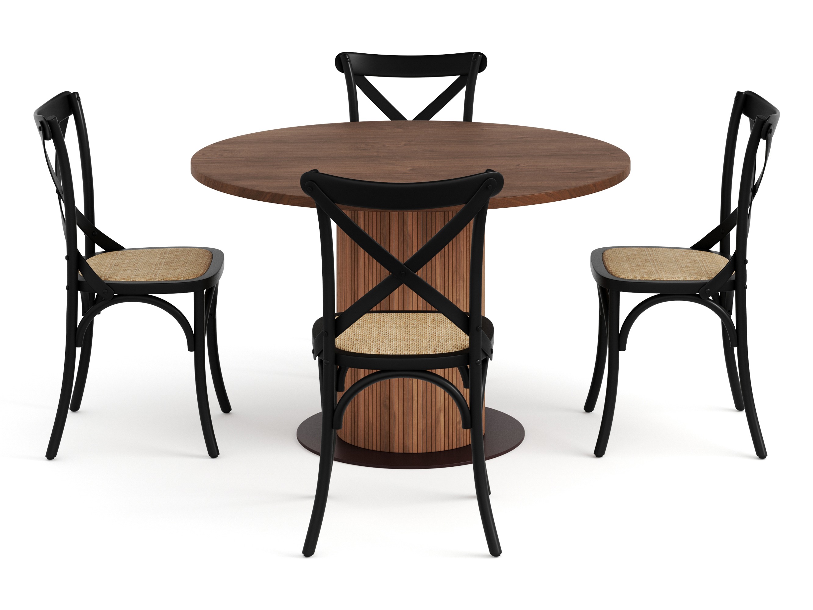 Blagovaonski set Tivsoru 115 (Crna + Bež)