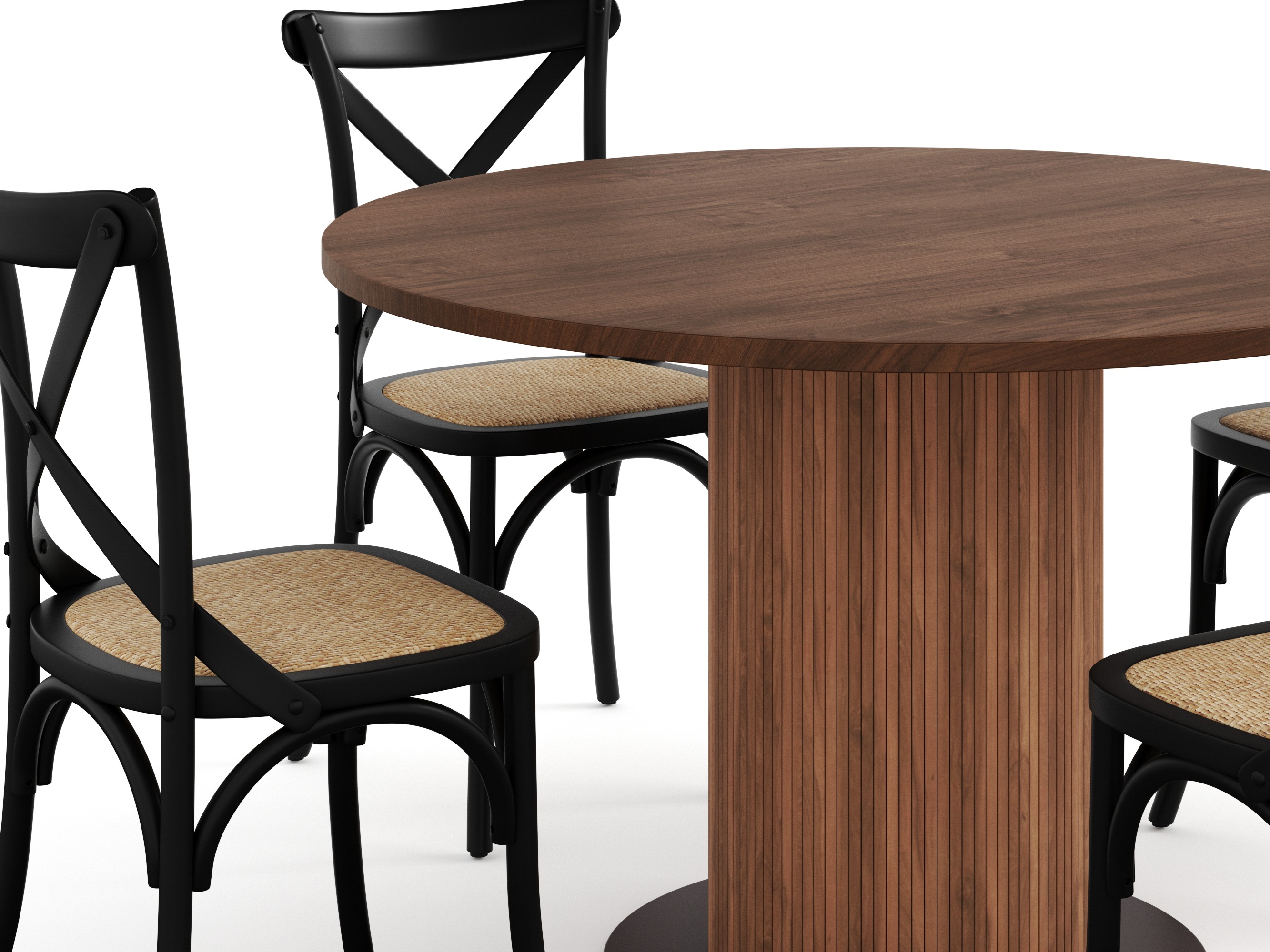 Blagovaonski set Tivsoru 115 (Crna + Bež)