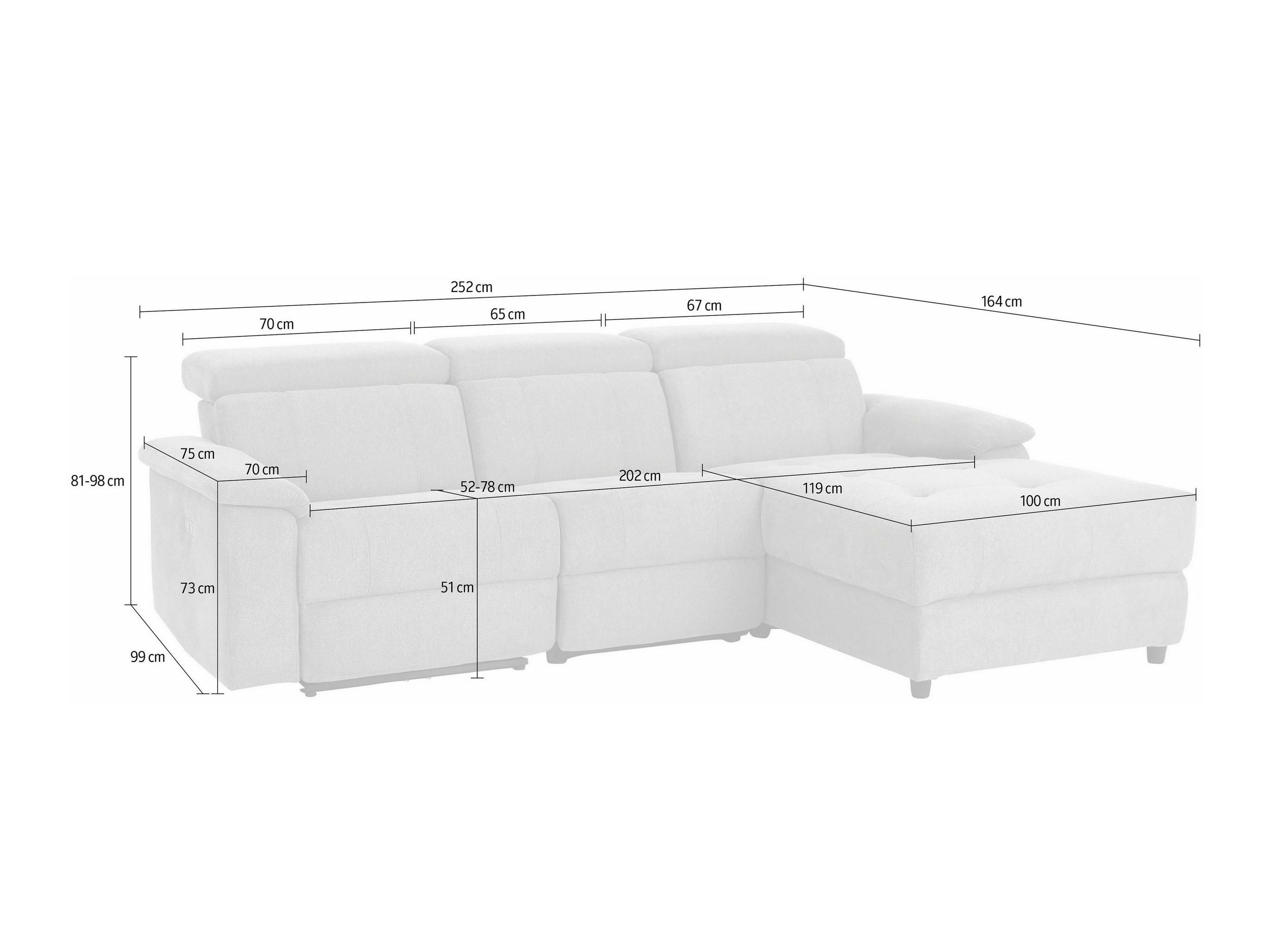 Podesiva kutna ganitura Denton 1503 (Svijetlo siva)