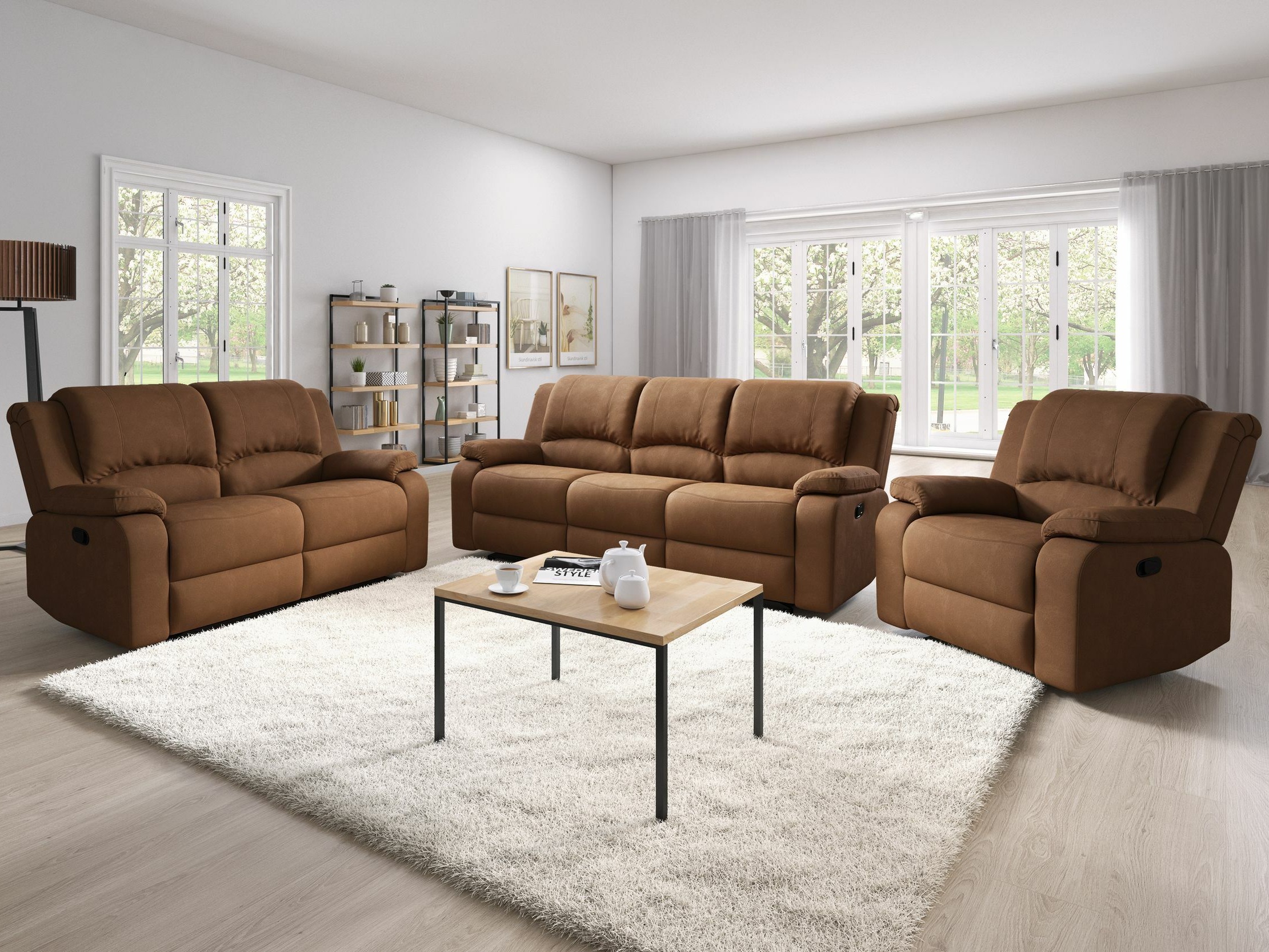 Podesiva sofa Manor House 219 (Smeđa)