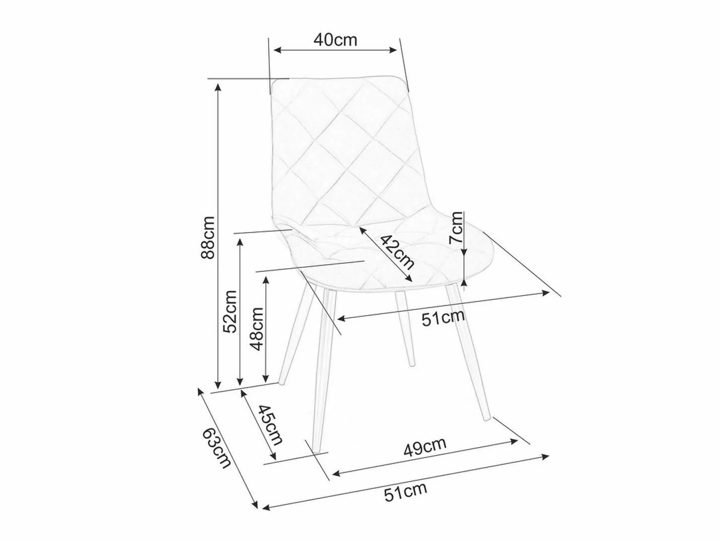 Stolica Detroit 836 (Zelena)