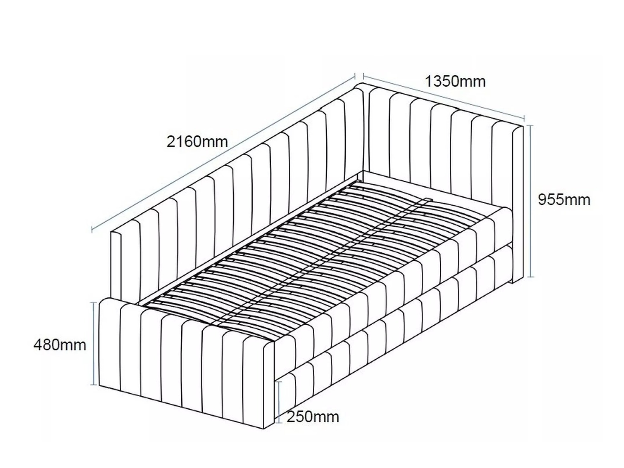 Krevet Detroit 855 (Siva)