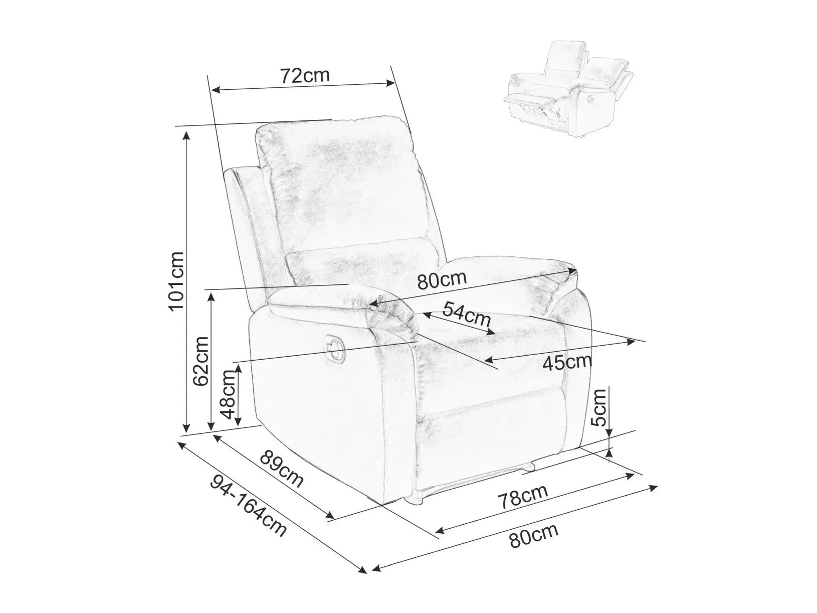 Podesiva fotelja Detroit 859