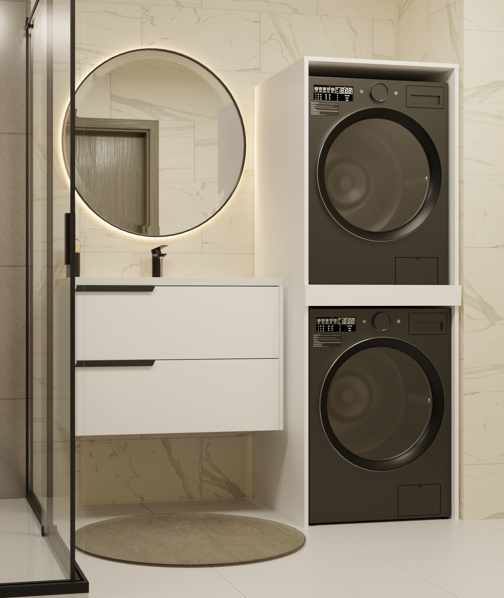 Kupaonska polica Balelbo 108 (Bijela)