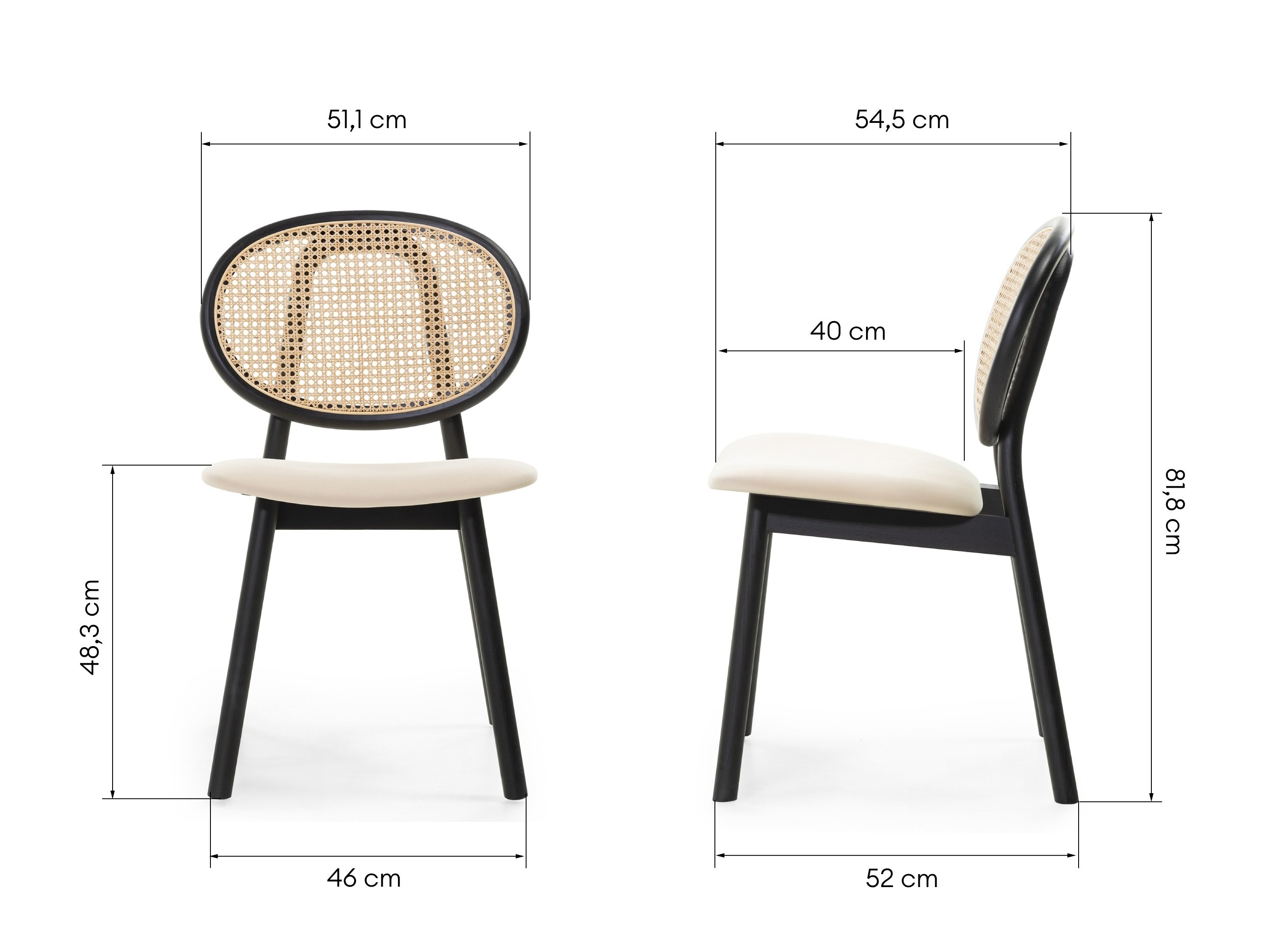 Stolica Burleson 347 (Crna + Bež)