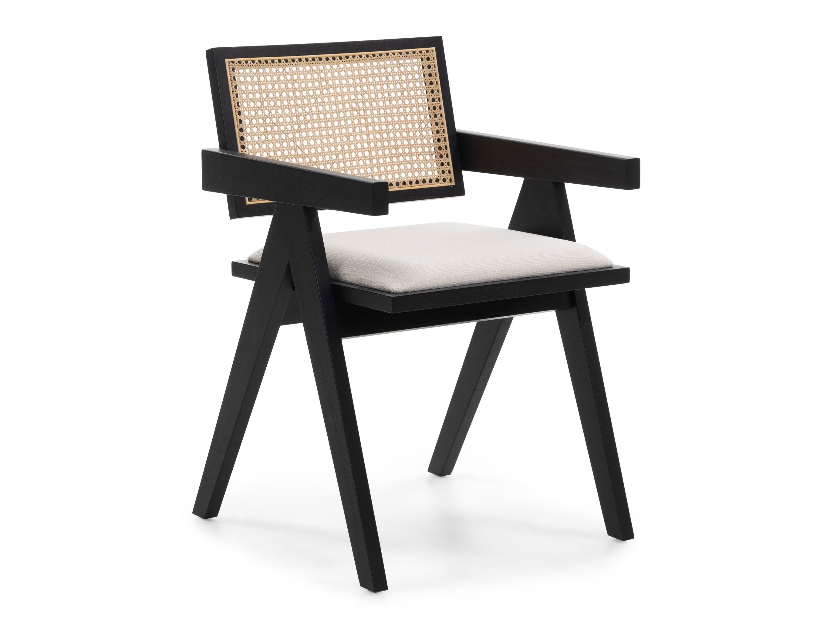 Stolica Burleson 348 (Crna + Svijetlo bež)