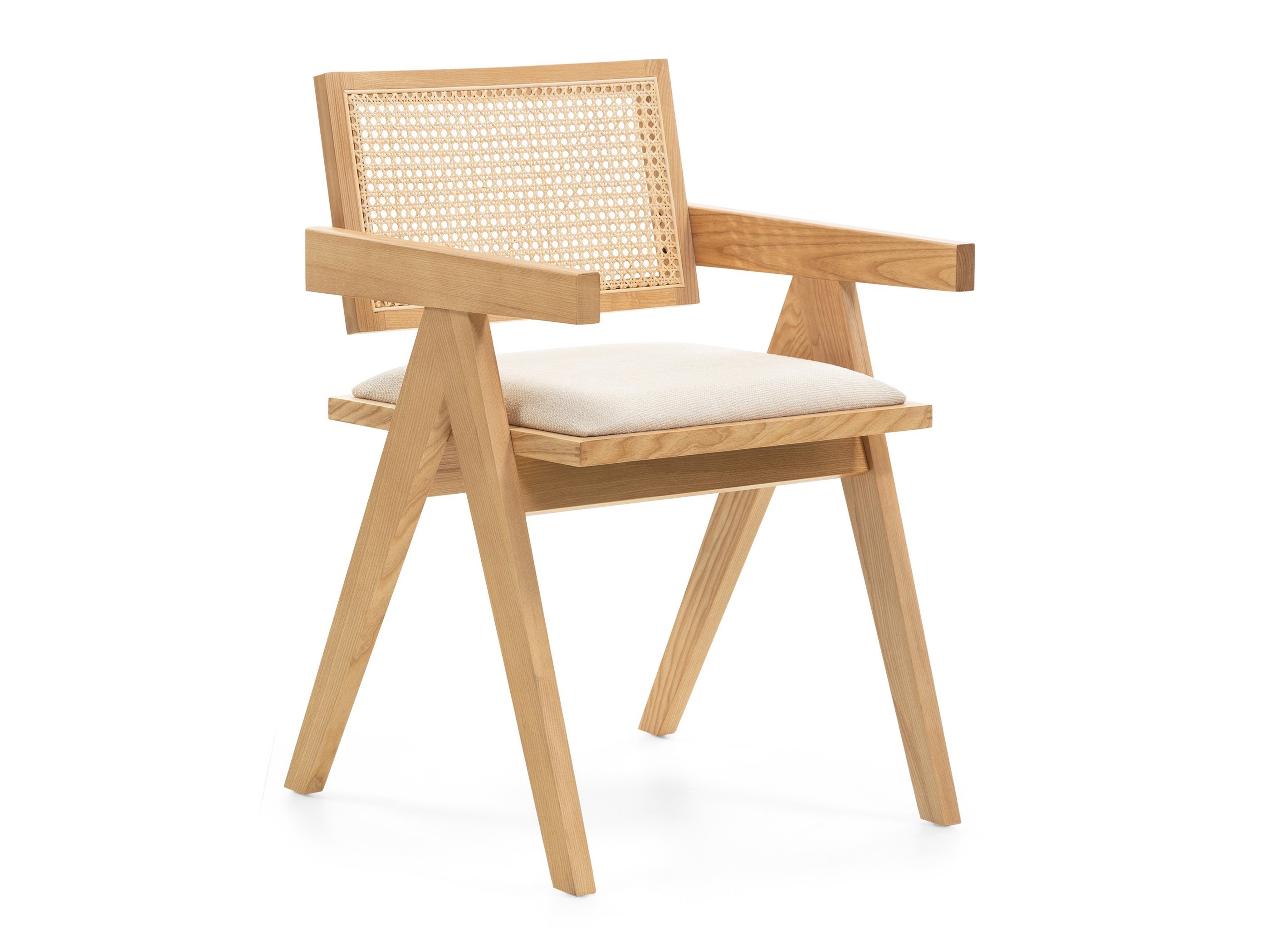 Stolica Burleson 348 (Svijetlo drvo + Svijetlo bež)