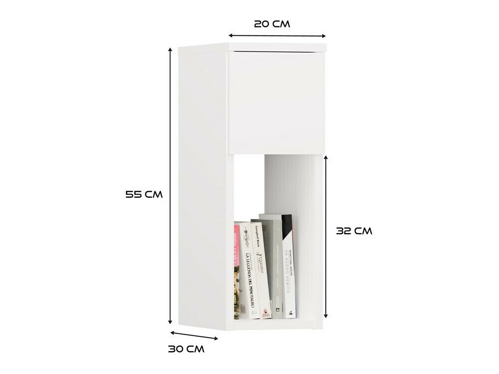 Noćni ormarić Mandeville 304 (Antracit + Hrast Artisan)