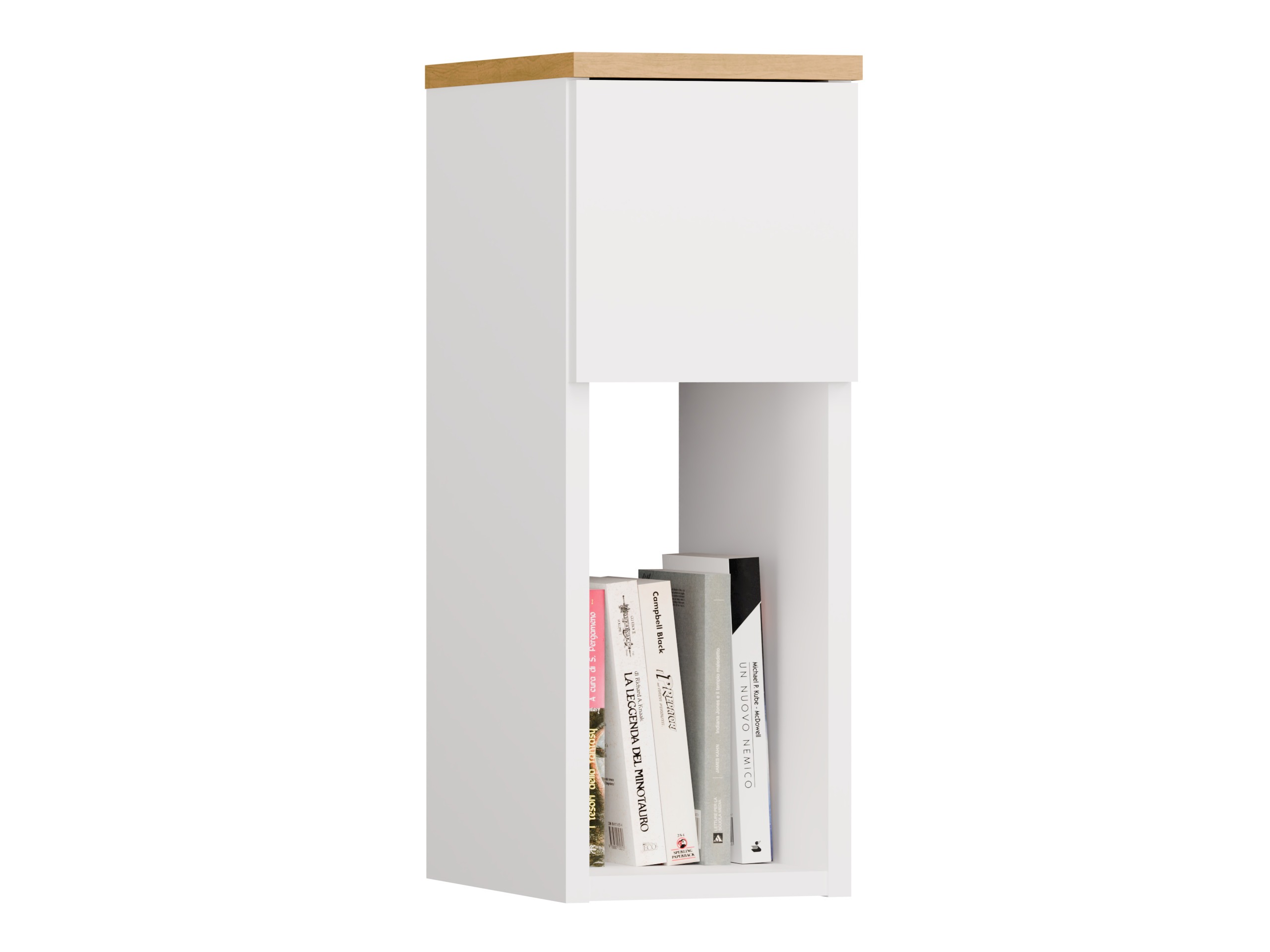 Noćni ormarić Mandeville 304 (Bijela + Hrast Artisan)