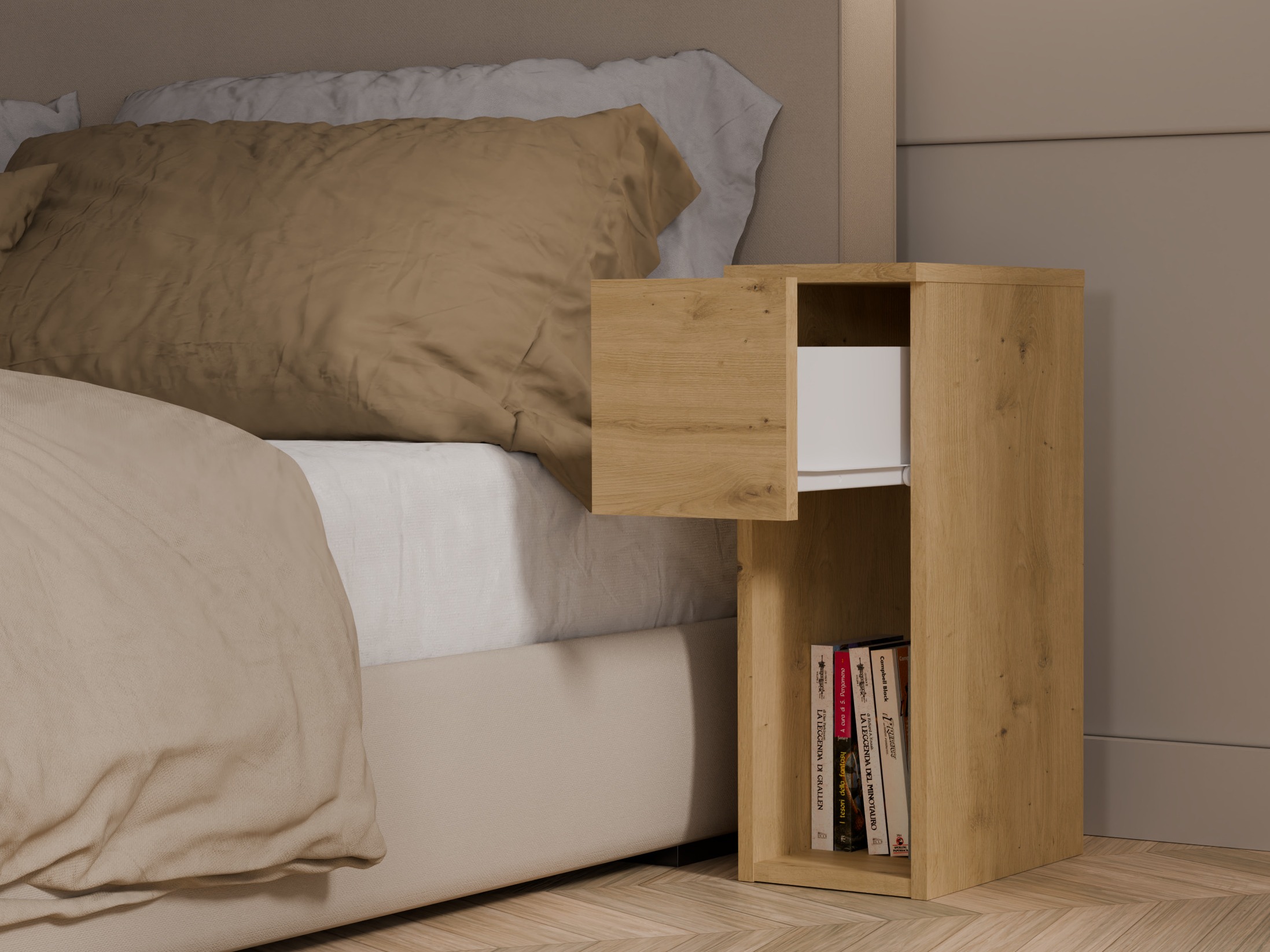 Noćni ormarić Mandeville 304 (Hrast Artisan)