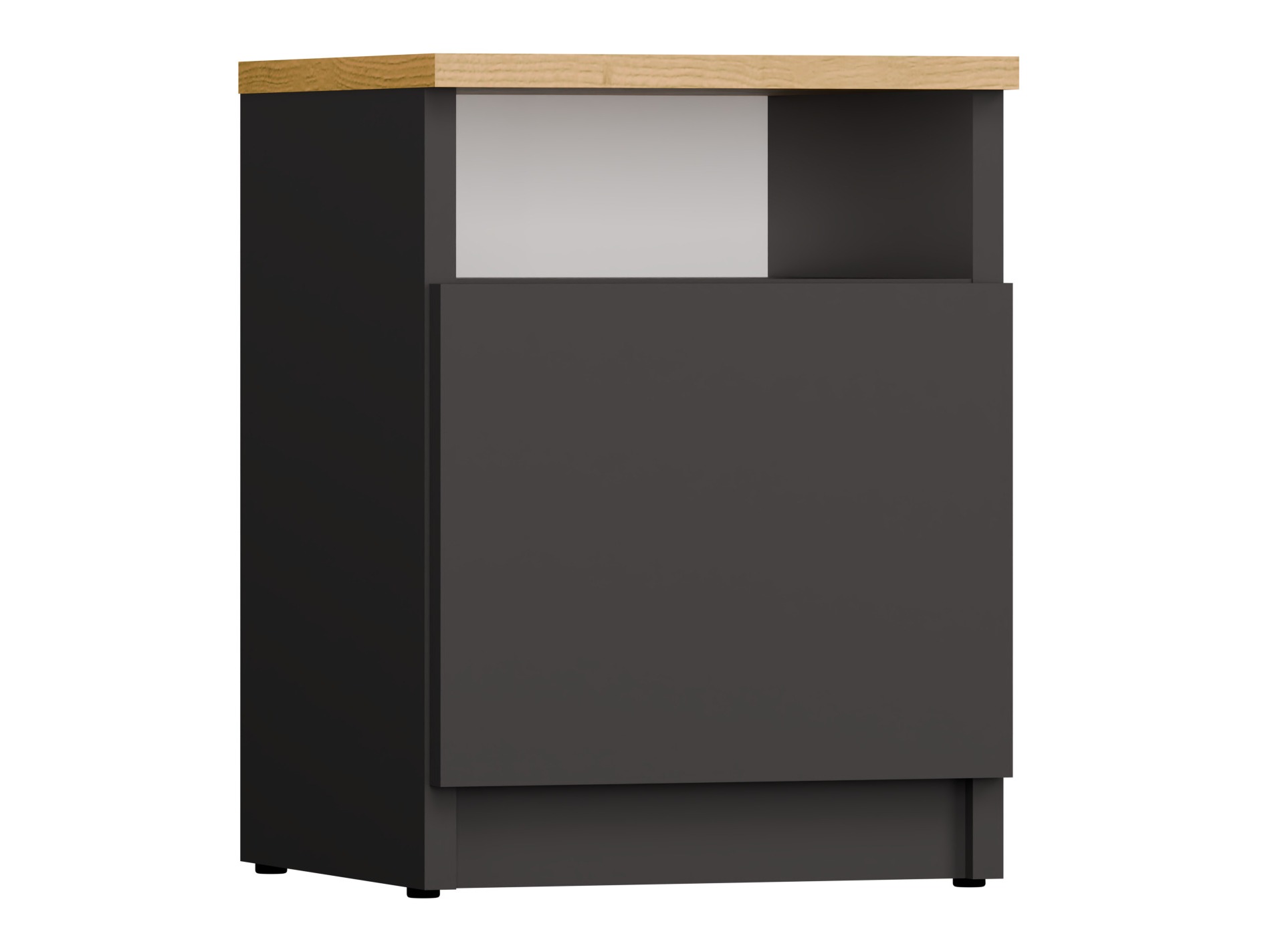 Noćni ormarić Mandeville 305 (Antracit + Hrast Artisan)