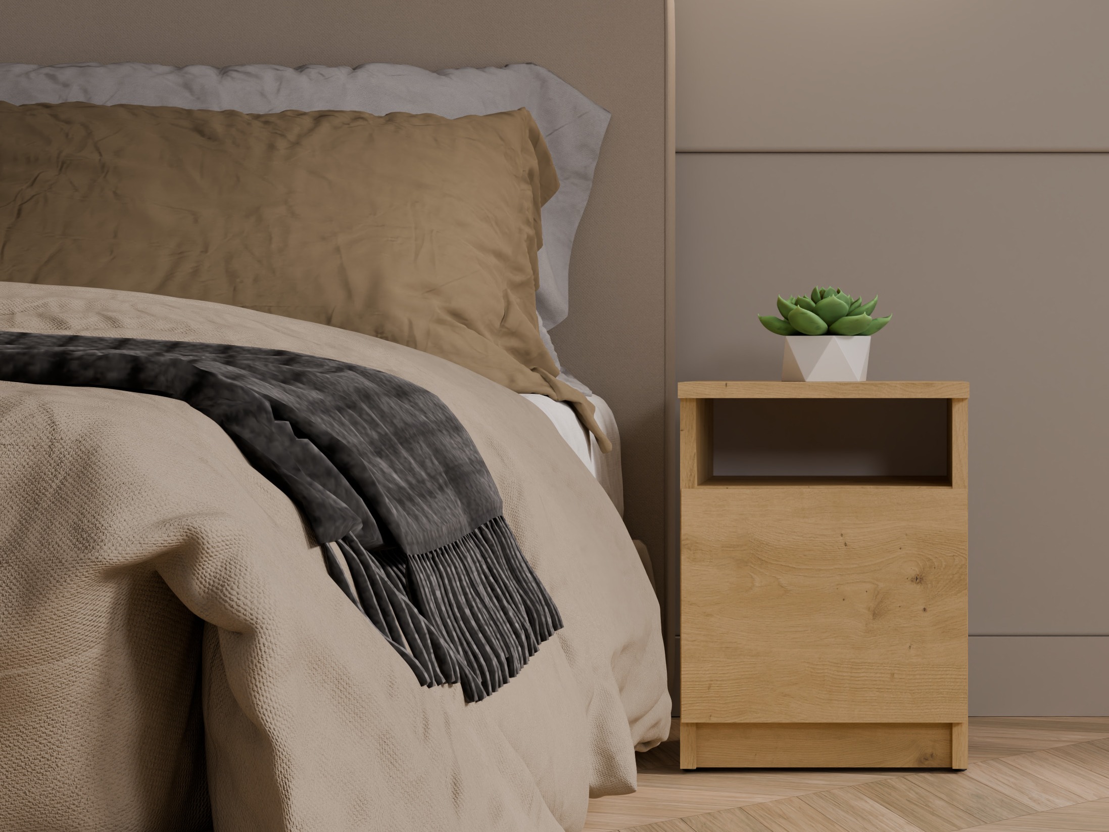 Noćni ormarić Mandeville 305 (Hrast Artisan)