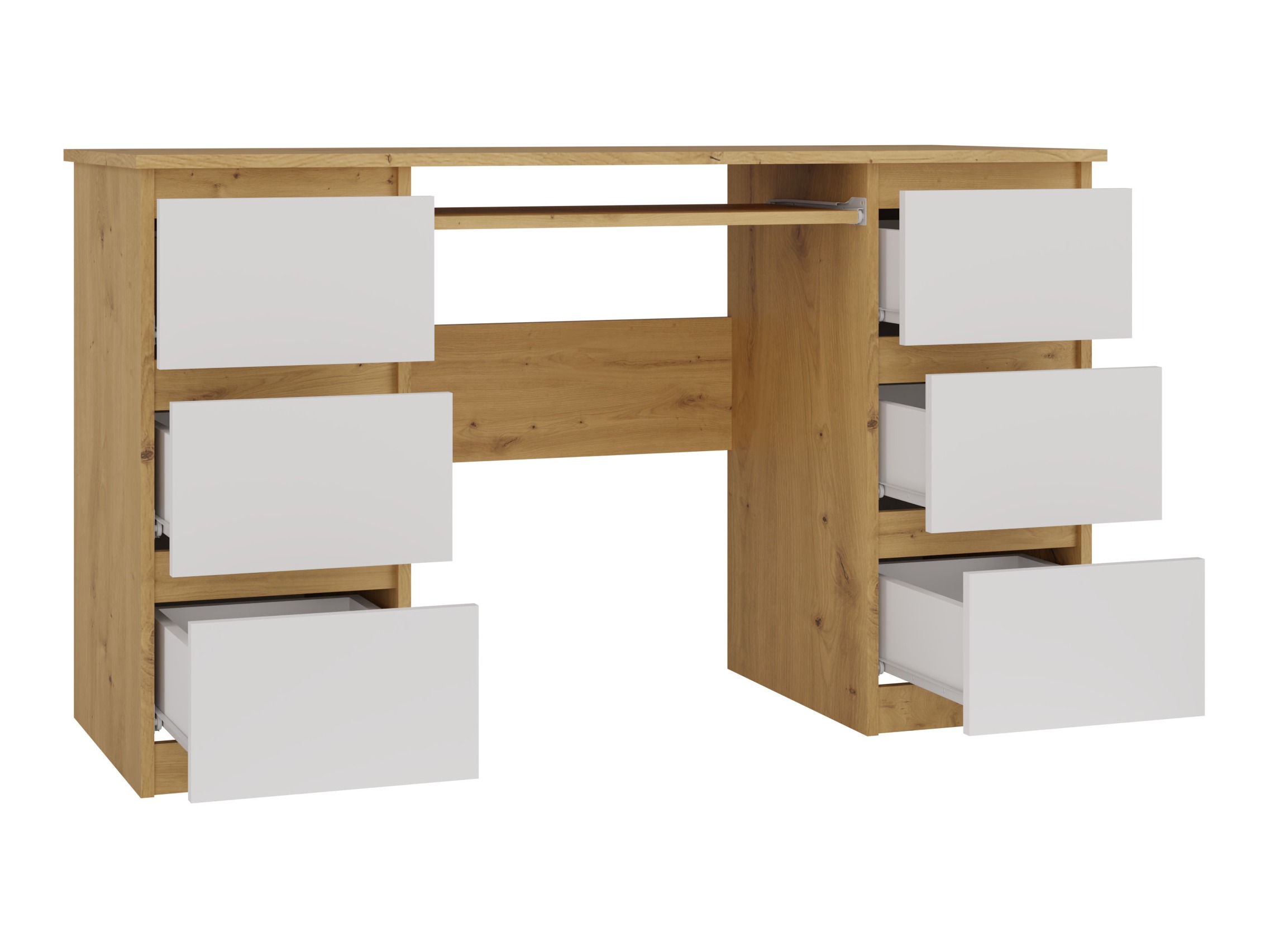 Uredski stol Mandeville 178 (Artisan hrast + Bijela)