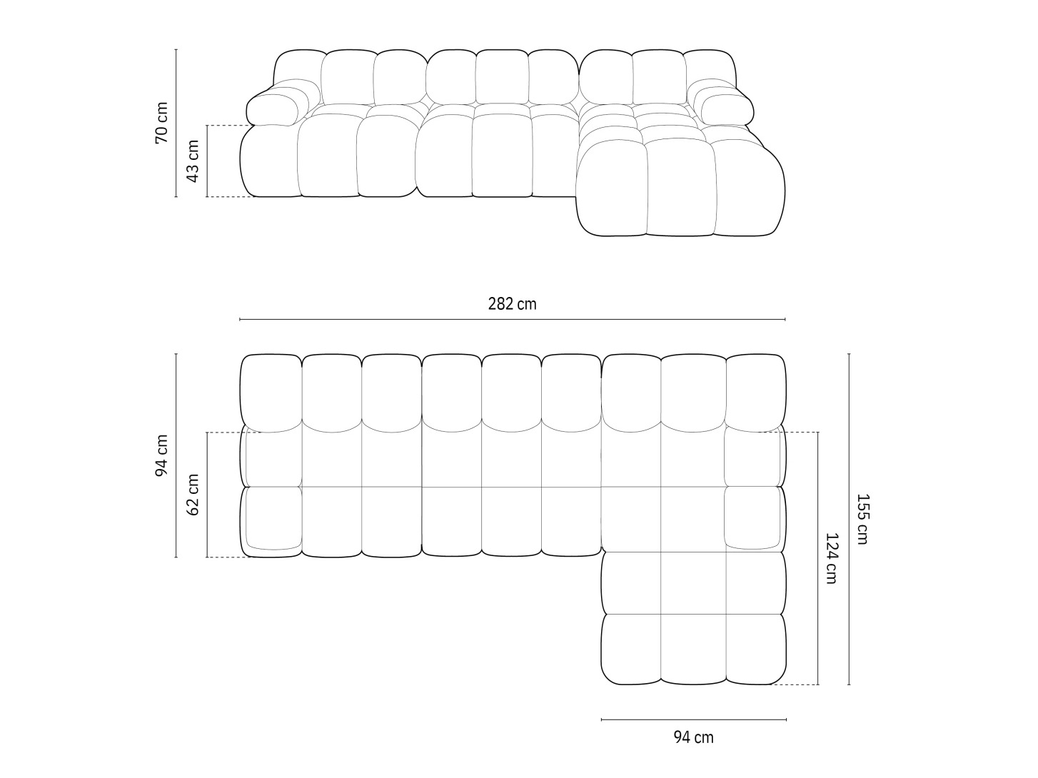 Modularna kutna garnitura Caltenu 108 (Riviera 21)