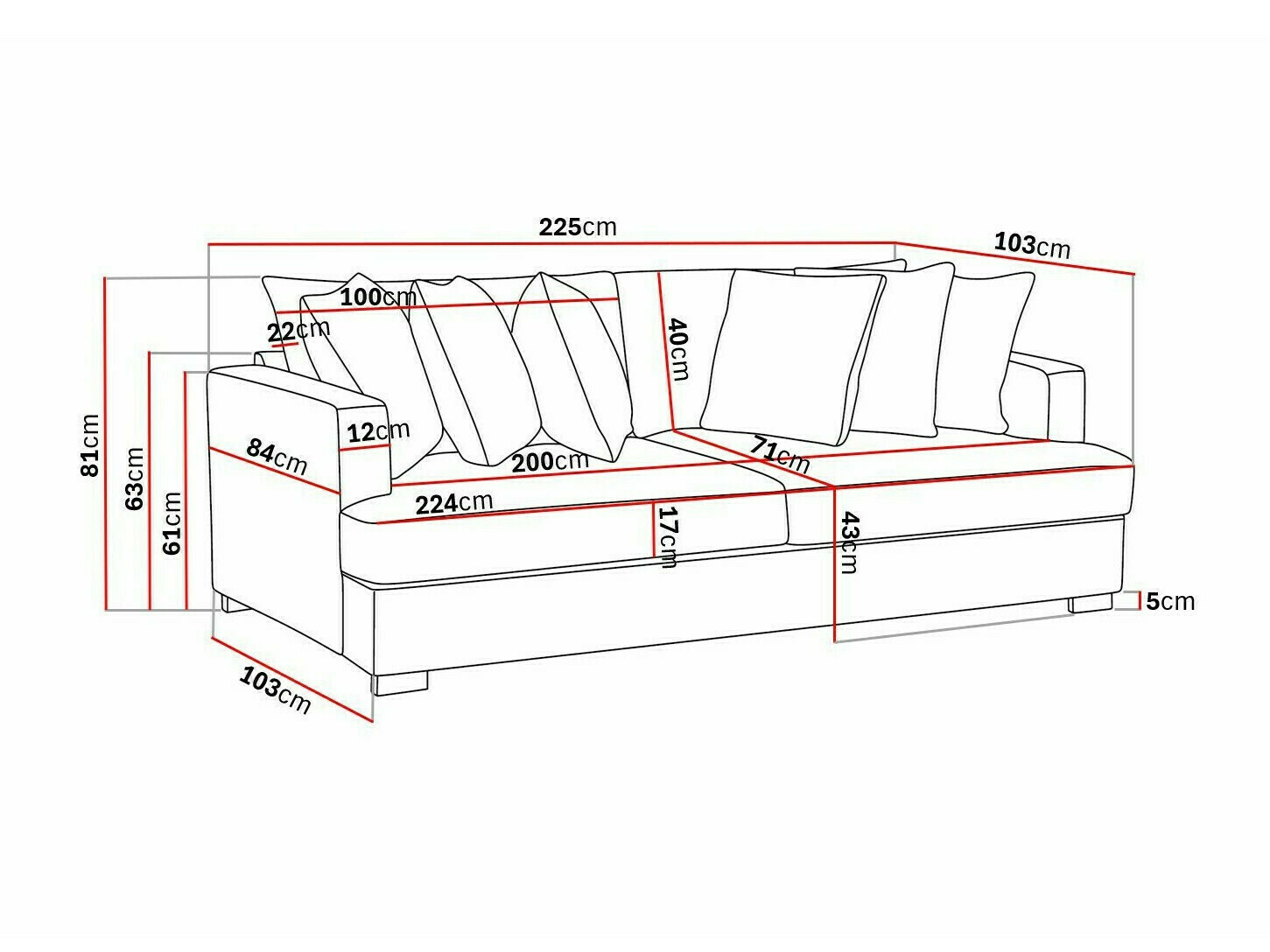 Kauč Tivsoe 100 (Fresh 01)