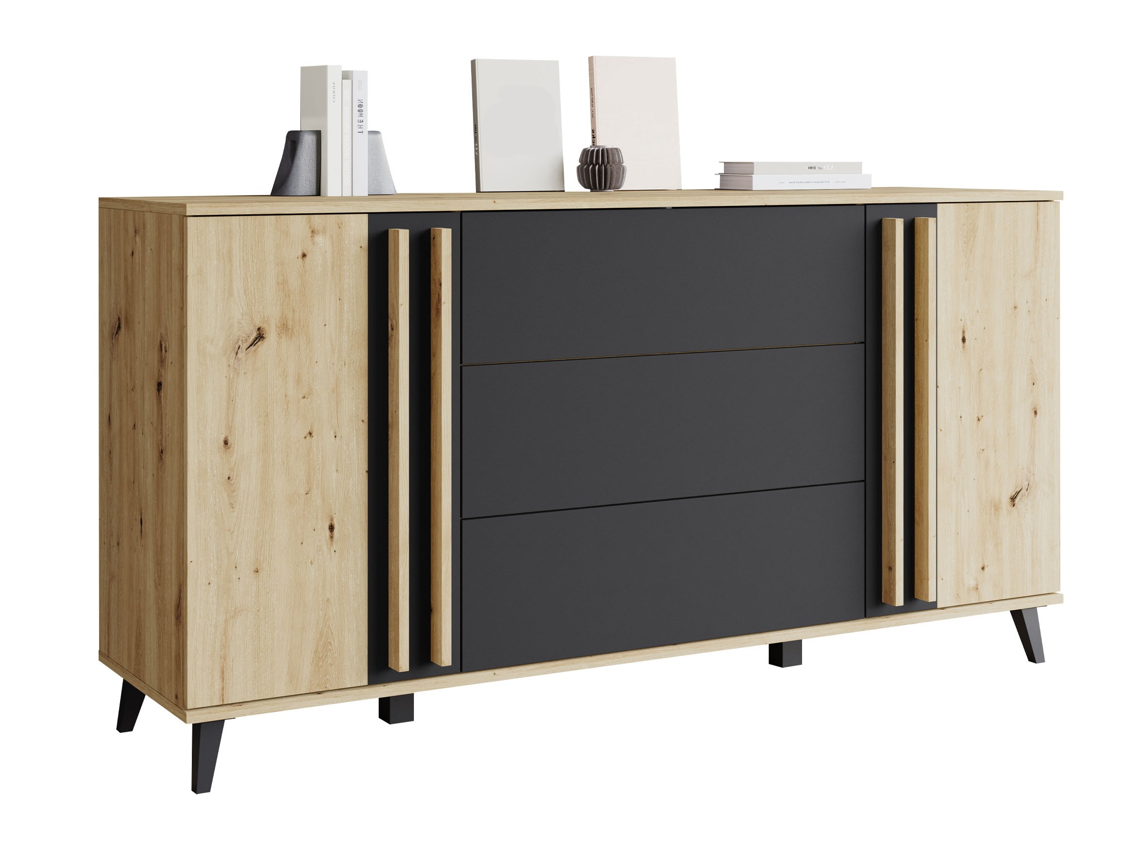 Komoda Facetor (Hrast Artisan + Grafit)