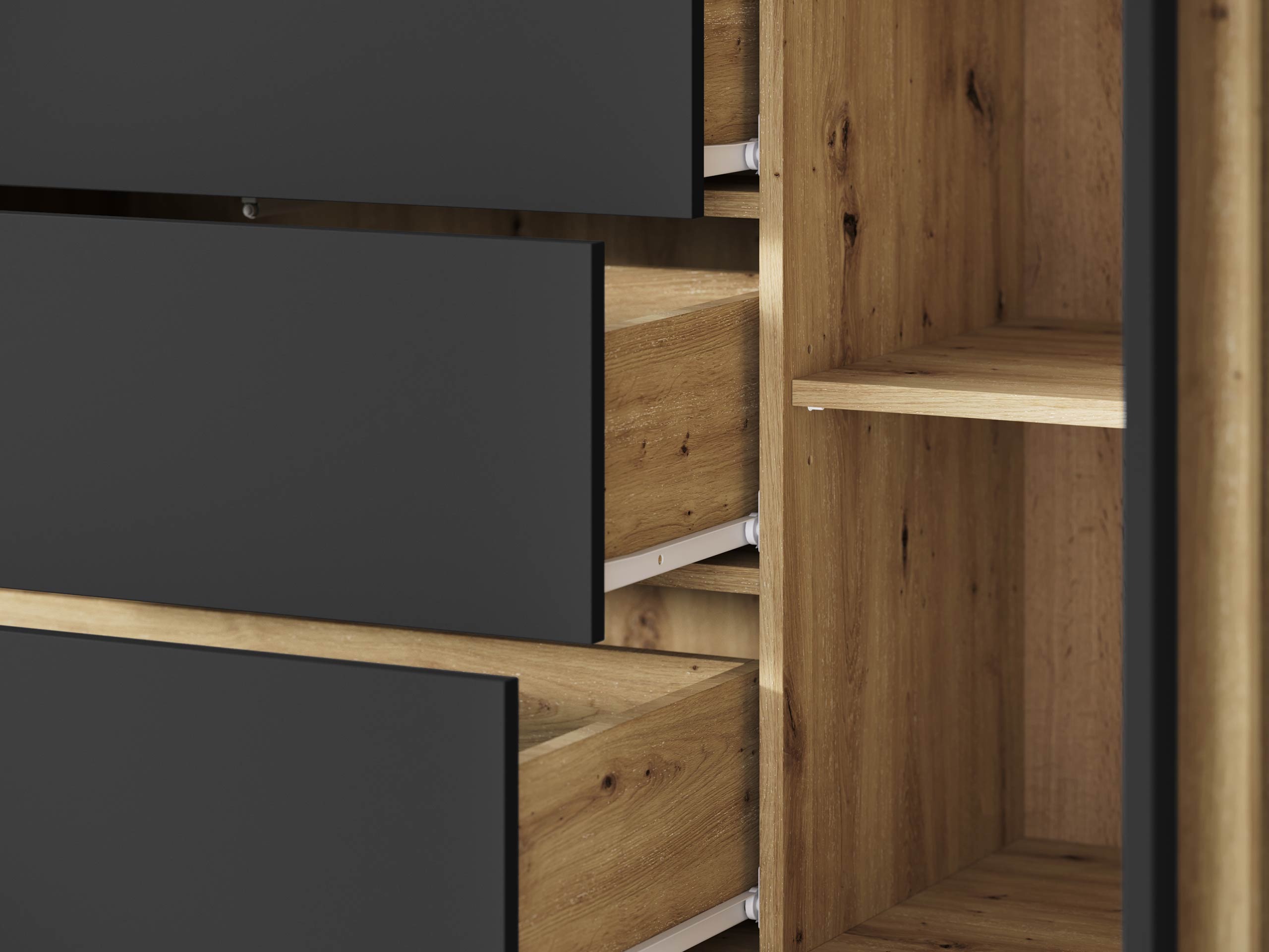 Komoda Temora 100 (Hrast Artisan + Grafit)
