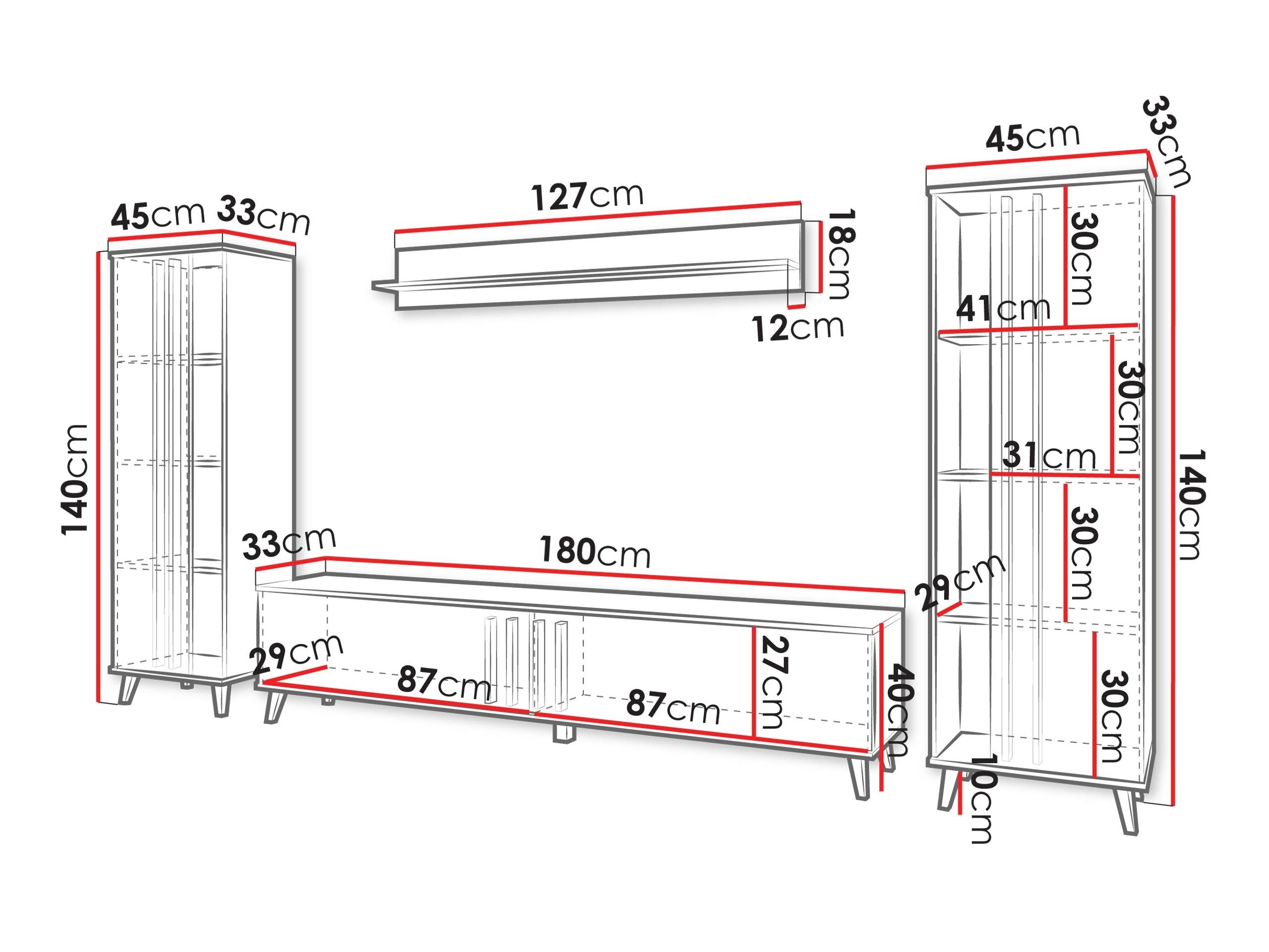 Set za dnevni boravak Facetor (Grafit)