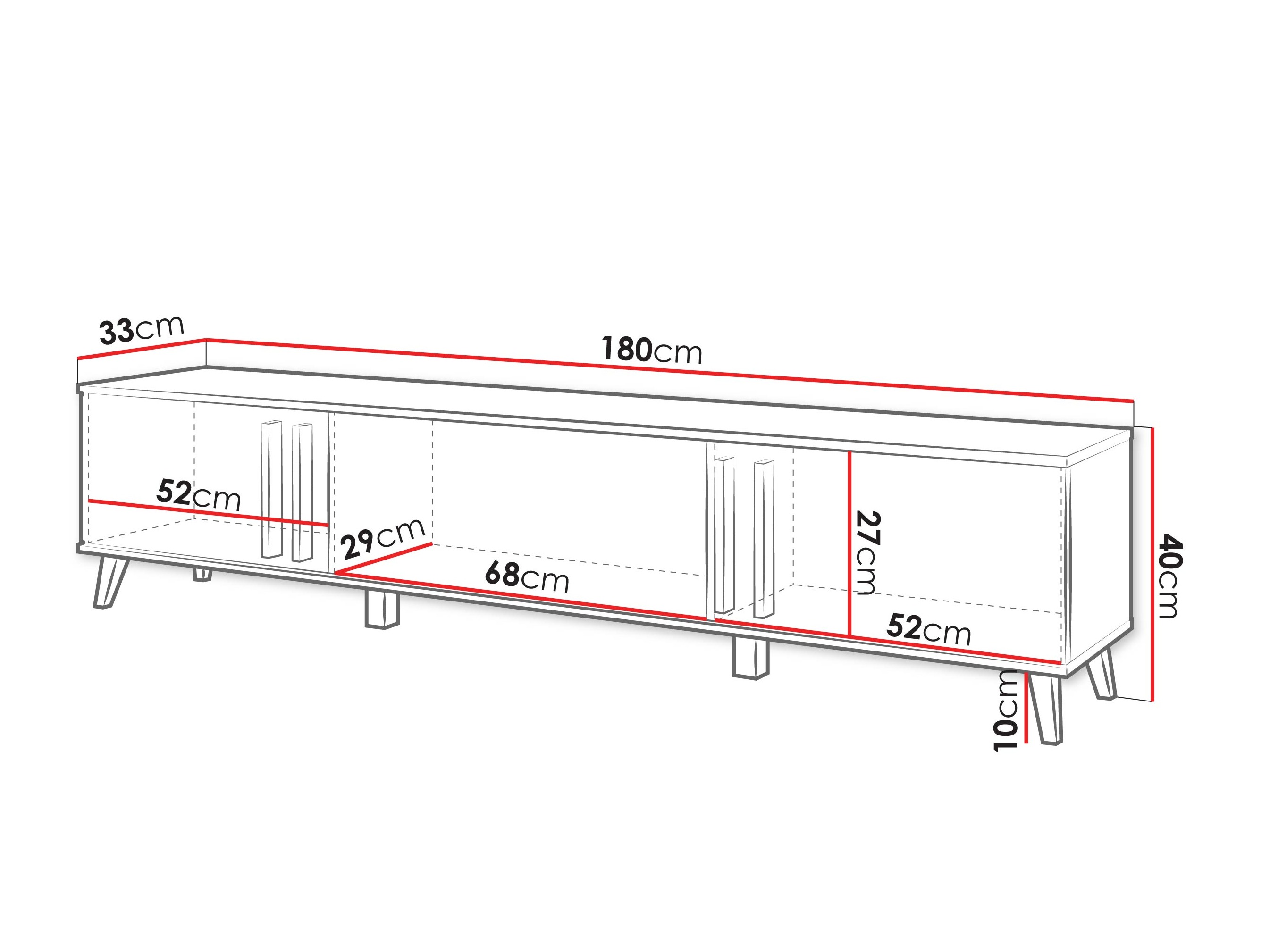 TV stol Facetor (Hrast Artisan + Grafit)