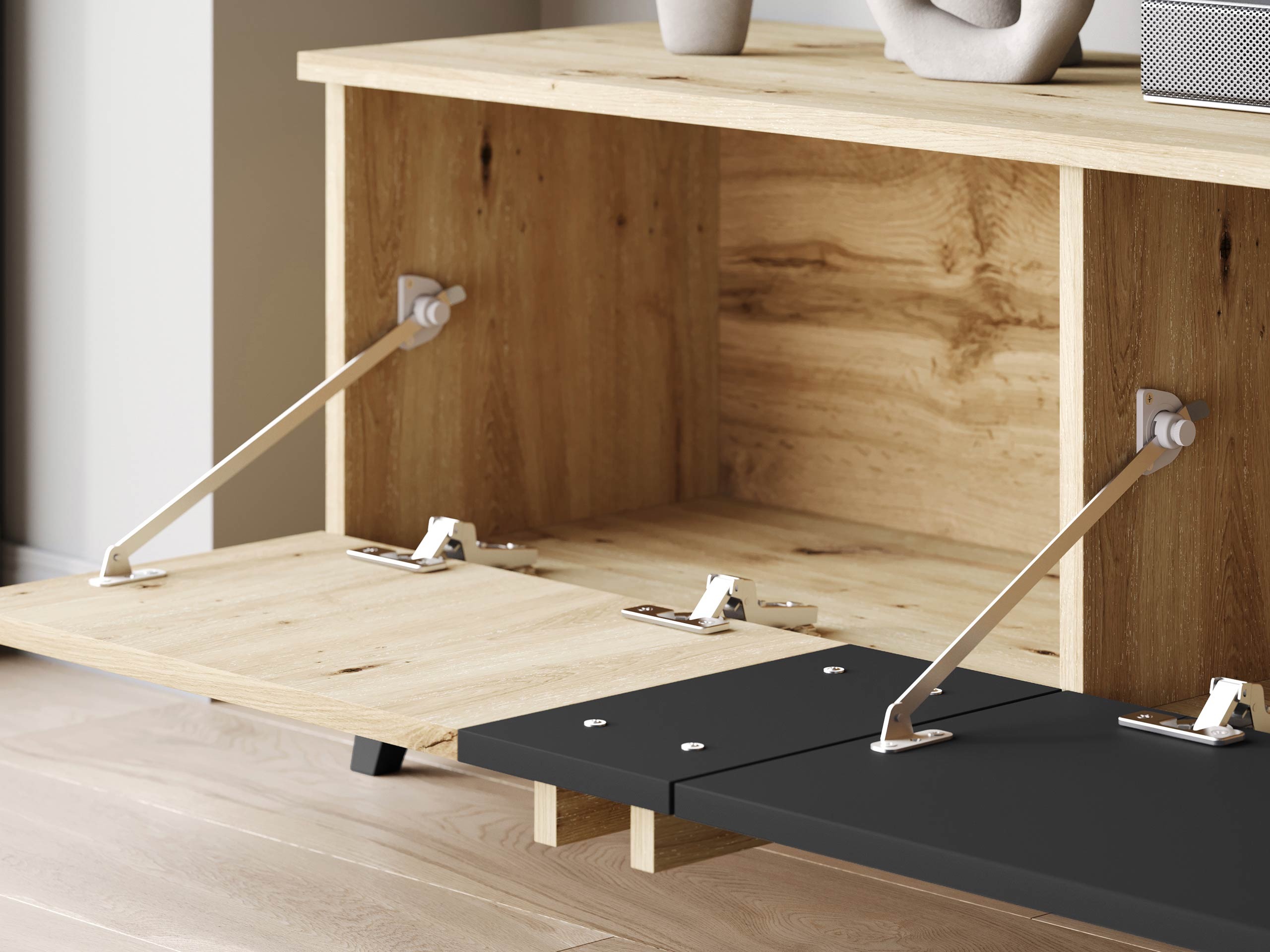 TV stol Temora 101 (Hrast Artisan + Grafit)