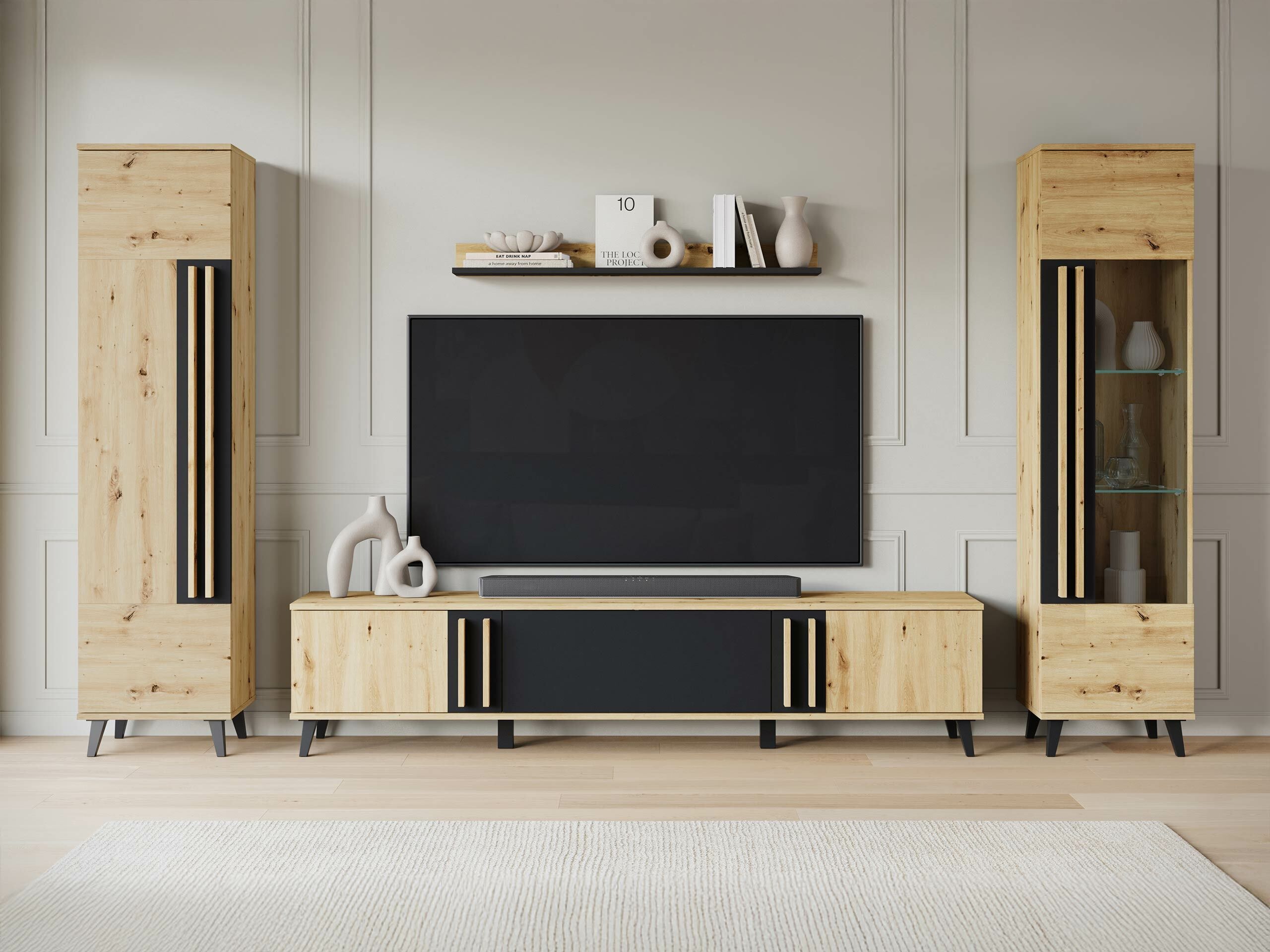 TV stol Temora 101 (Hrast Artisan + Grafit)