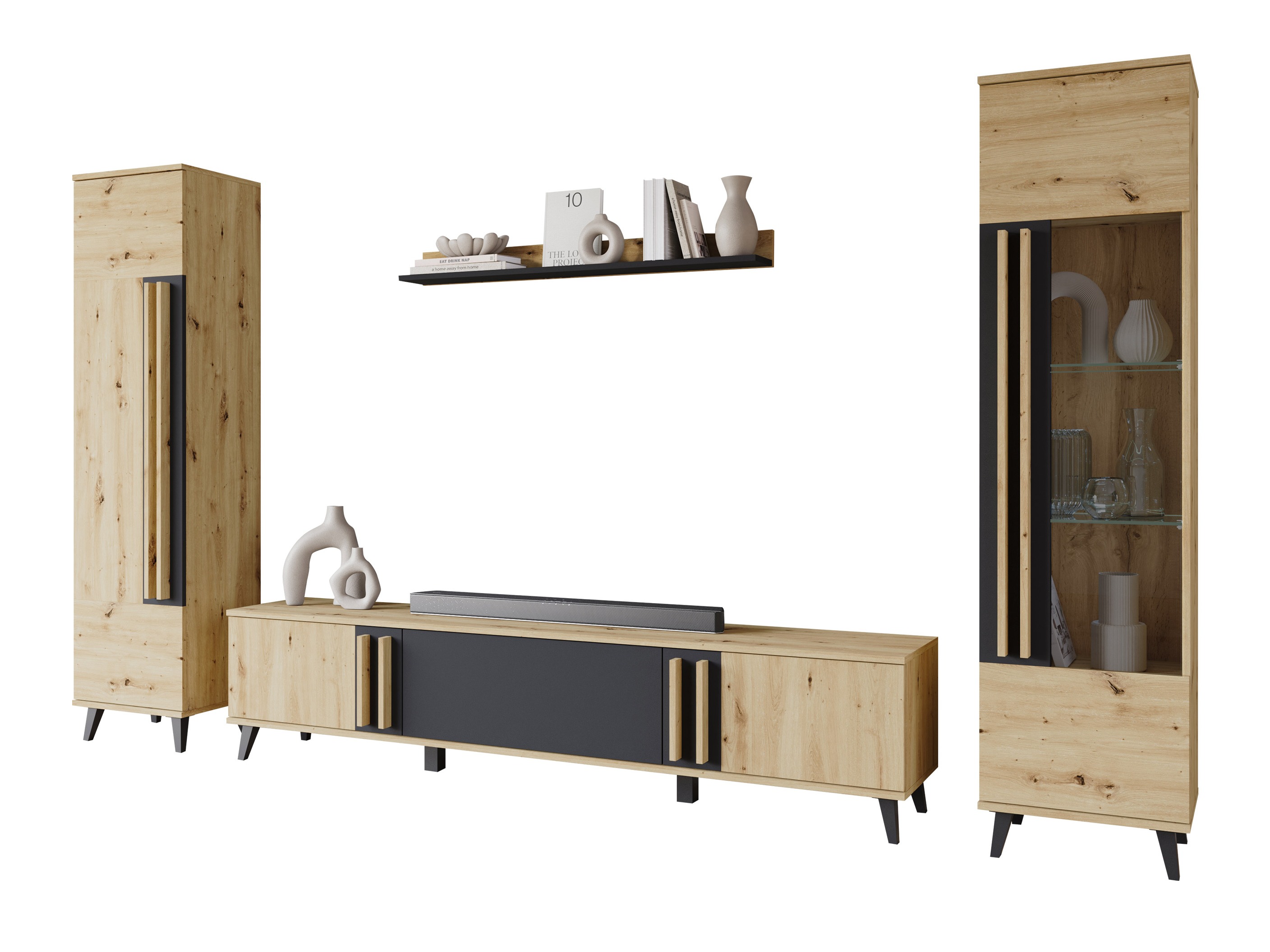 Dnevni boravak Temora 103 (Artisan hrast + Grafit)