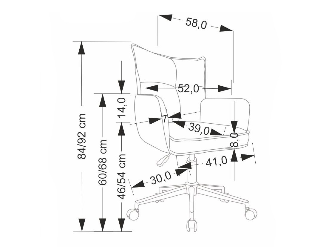 Uredska stolica Houston 2005 (Svijetlo siva + Bijela)