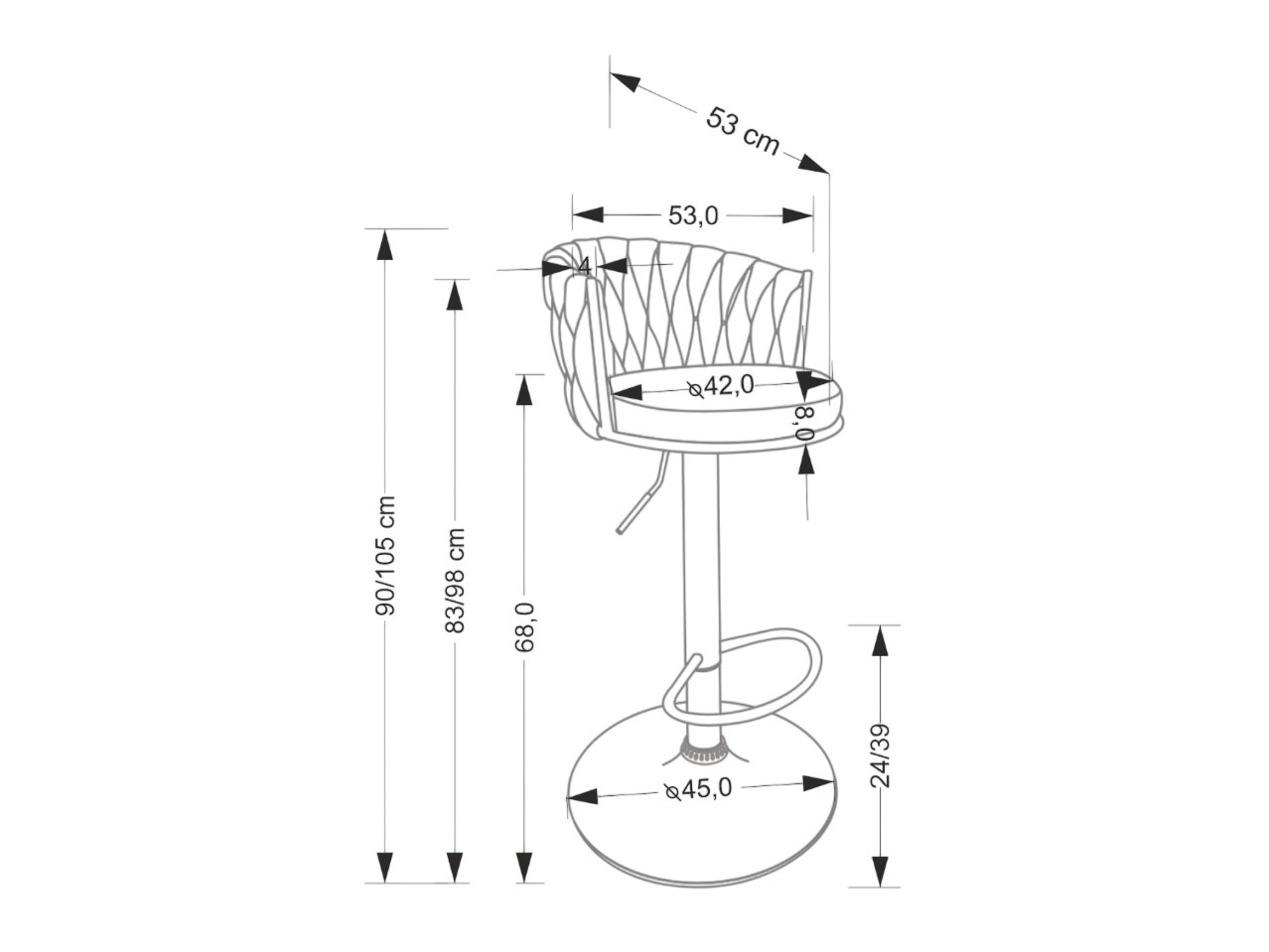 Barska stolica Houston 2016 (Bež + Crna)