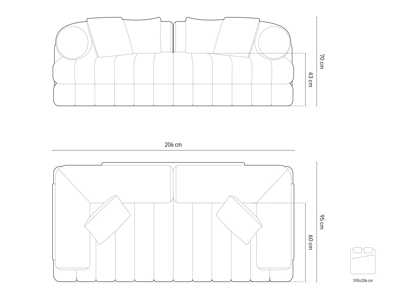 Kauč na razvlačenje Beckley 186 (Salvador 11)