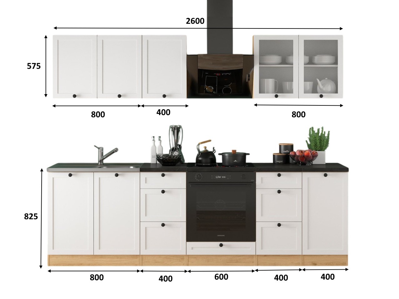 Modularan kuhinjski set Classic White Oak 122