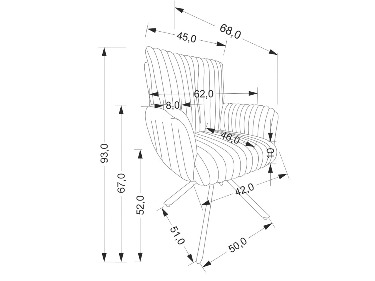 Stolica Houston 2015 (Krem + Crna)