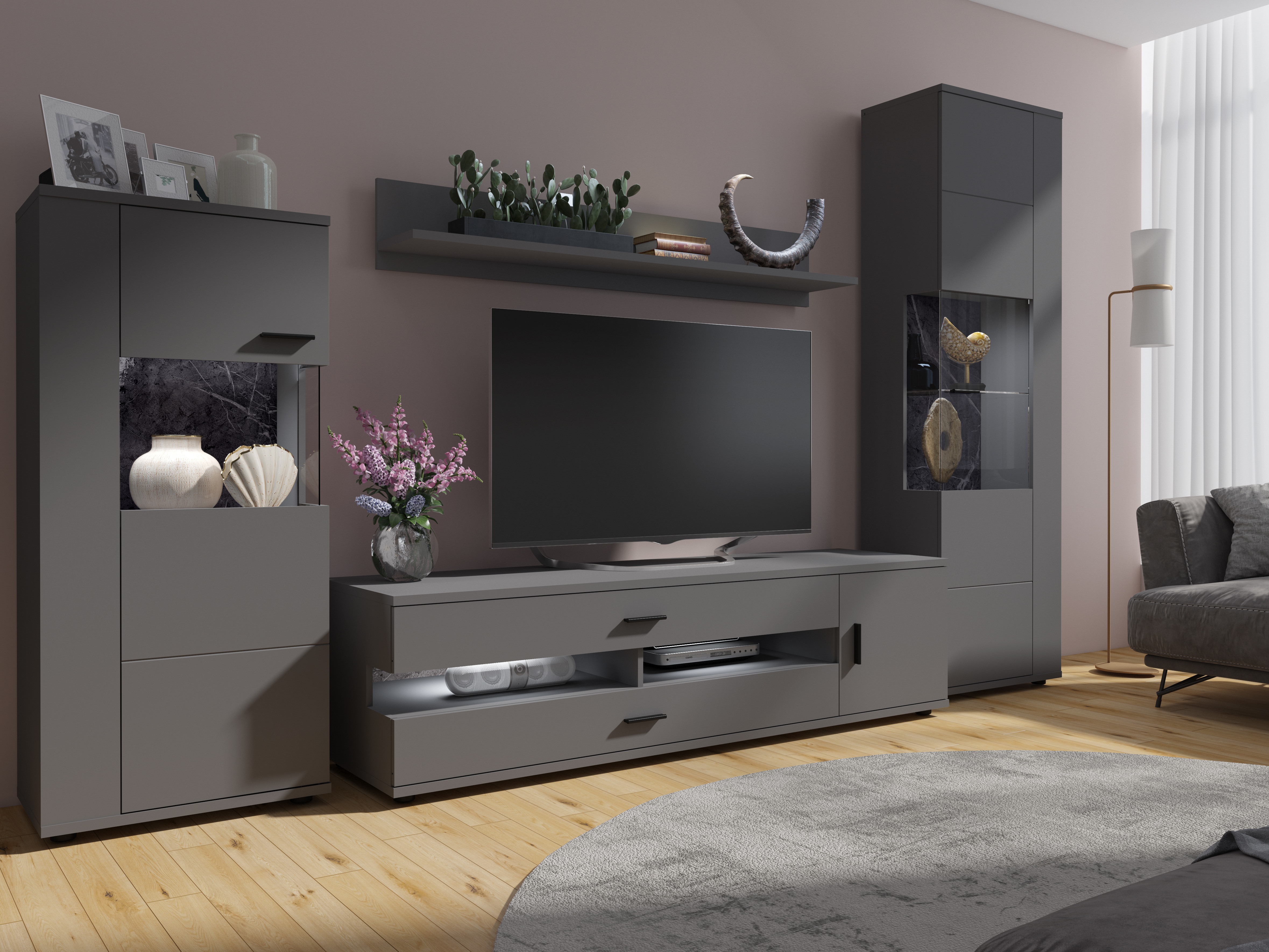 Set za dnevni boravak Ontario 161 (Grafit)