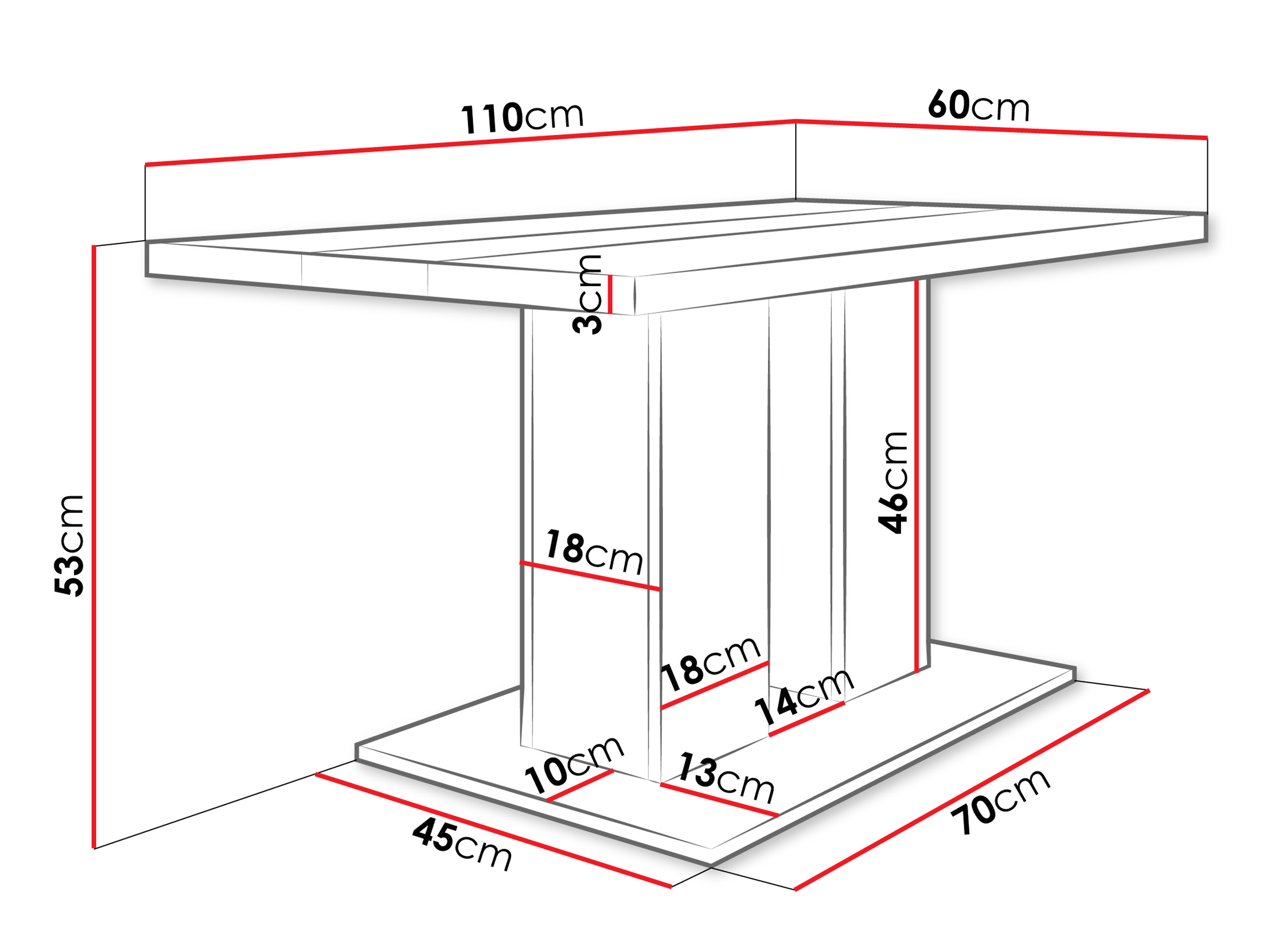 Stolić za kavu Tucson 147 (Hrast lefkas + Crna)