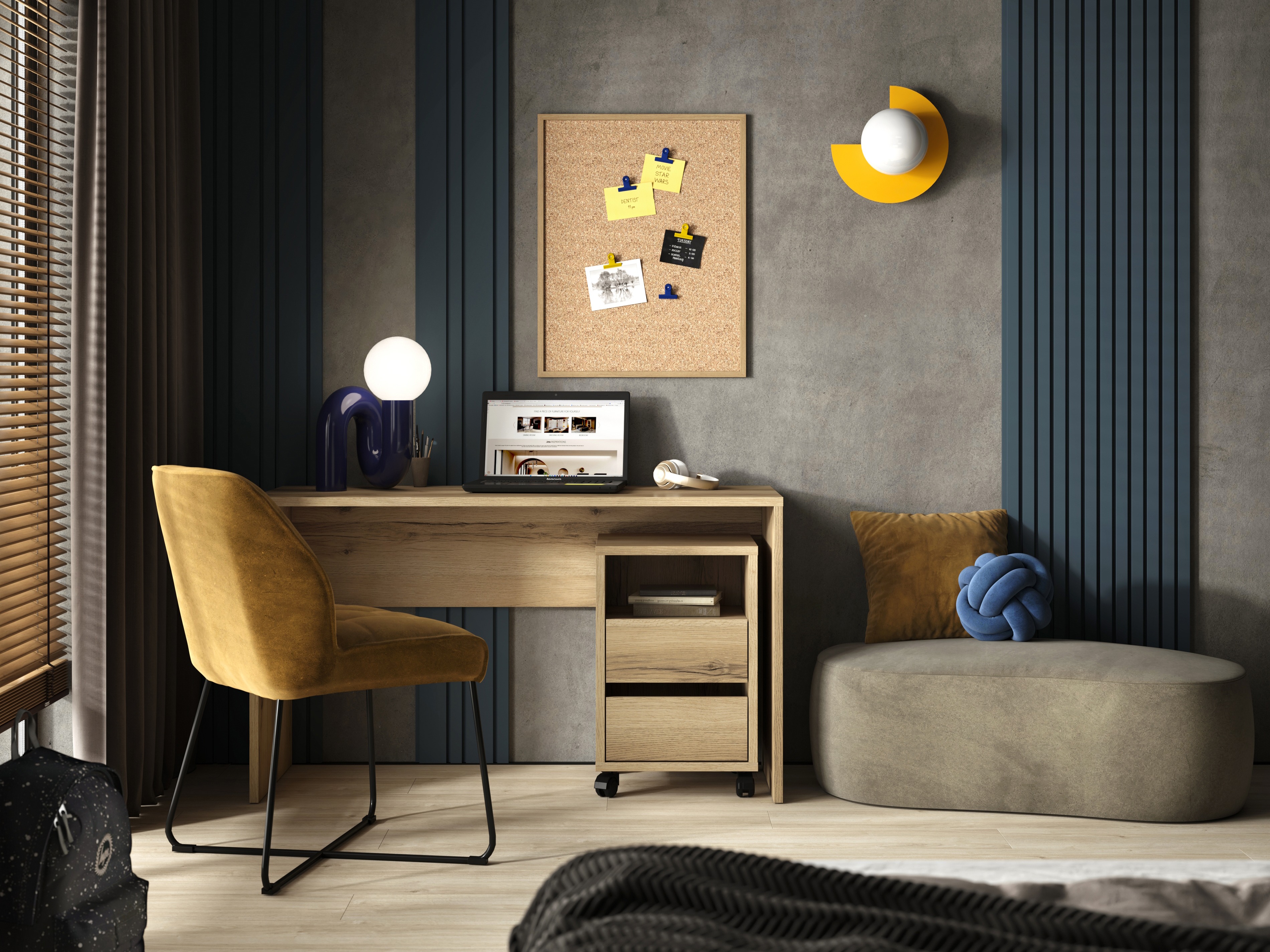 Uredski stol Austin 345 (Svijetli hrast)