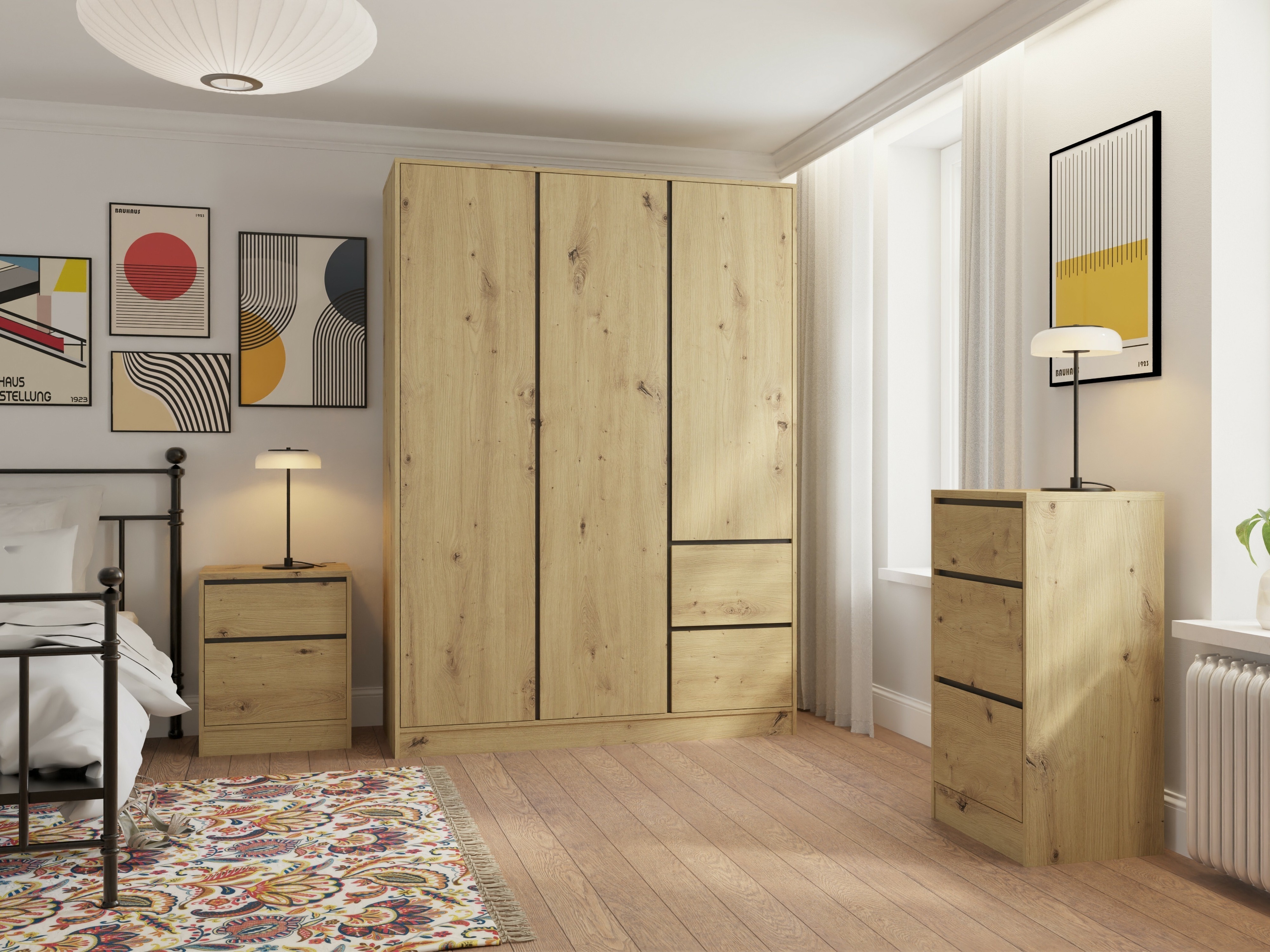 Komoda Mervese 101 (Hrast Artisan)