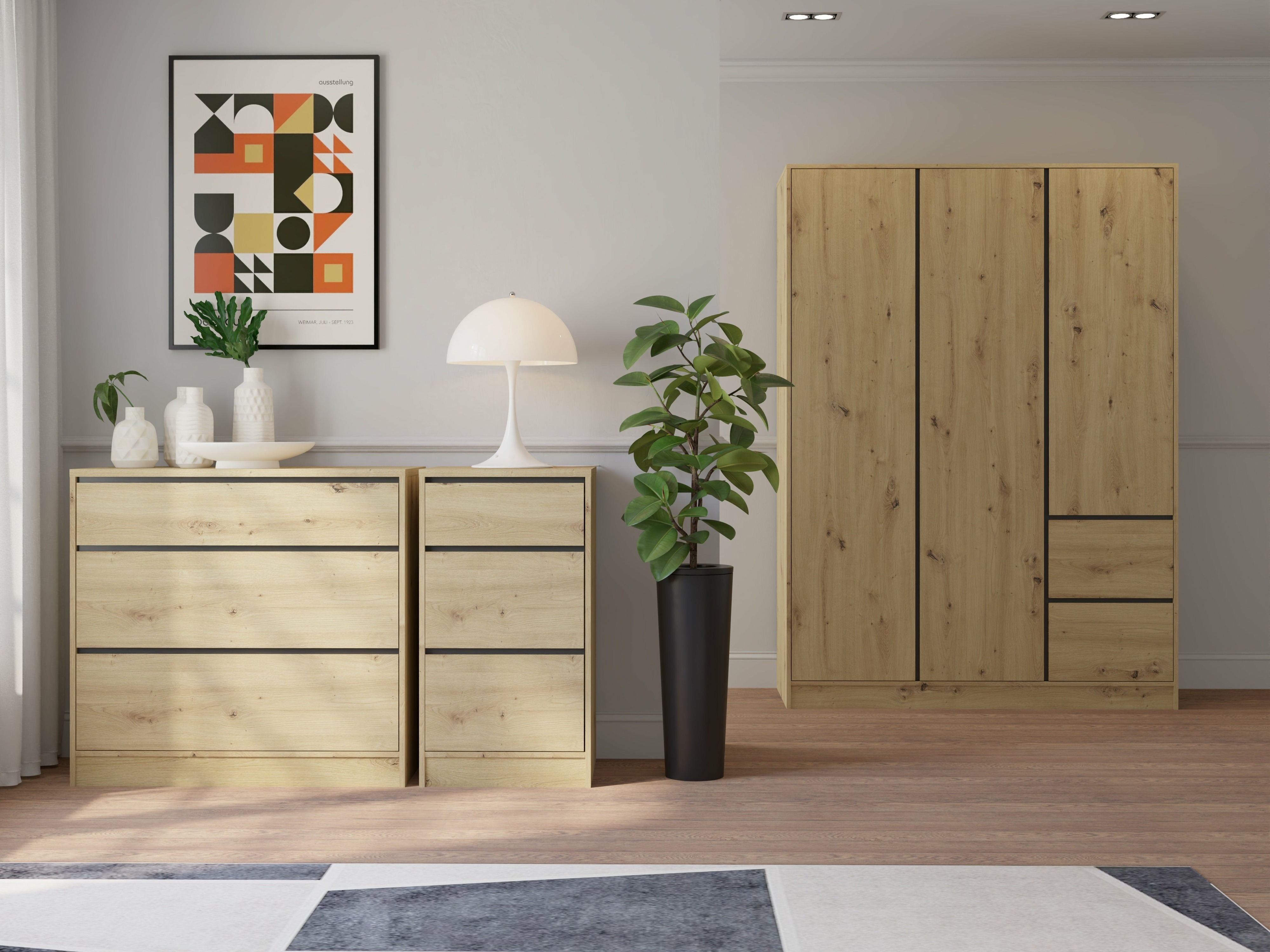 Komoda Mervese 102 (Hrast Artisan)