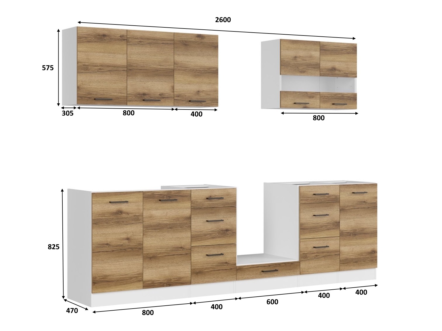 Modularan kuhinjski set Dela 117