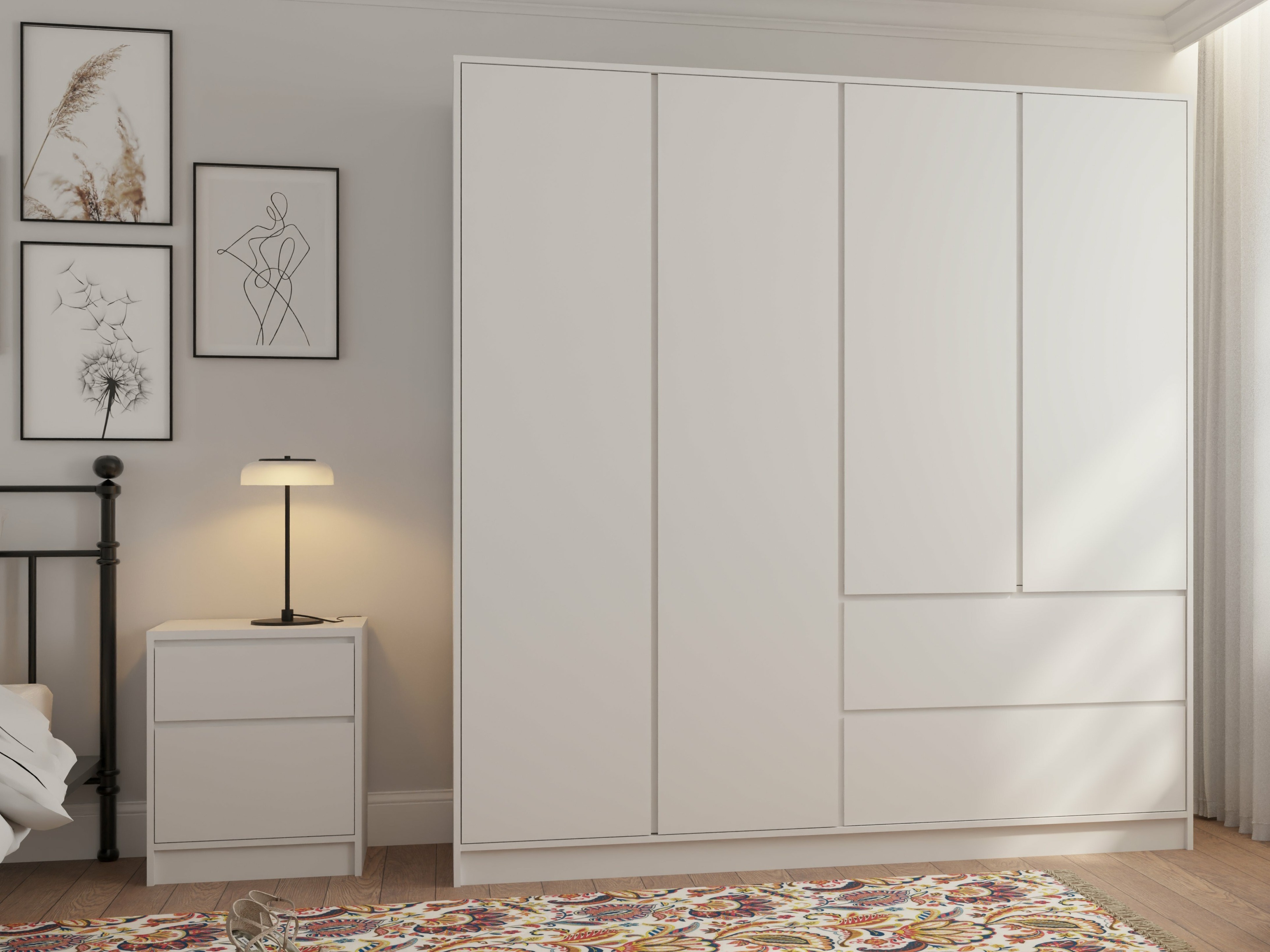 Noćni ormarić Mervese 100 (Bijela)