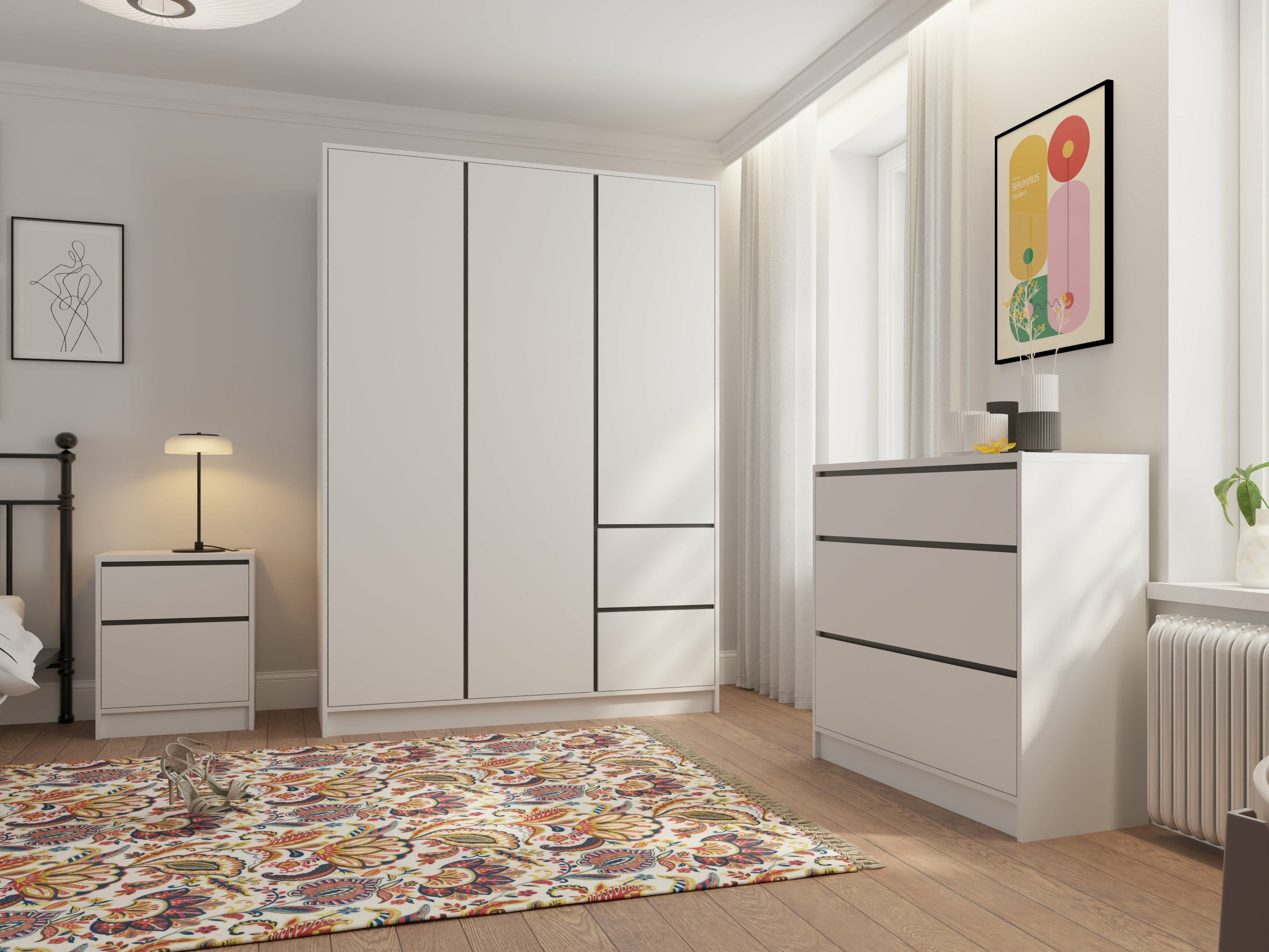 Noćni ormarić Mervese 100 (Bijela)