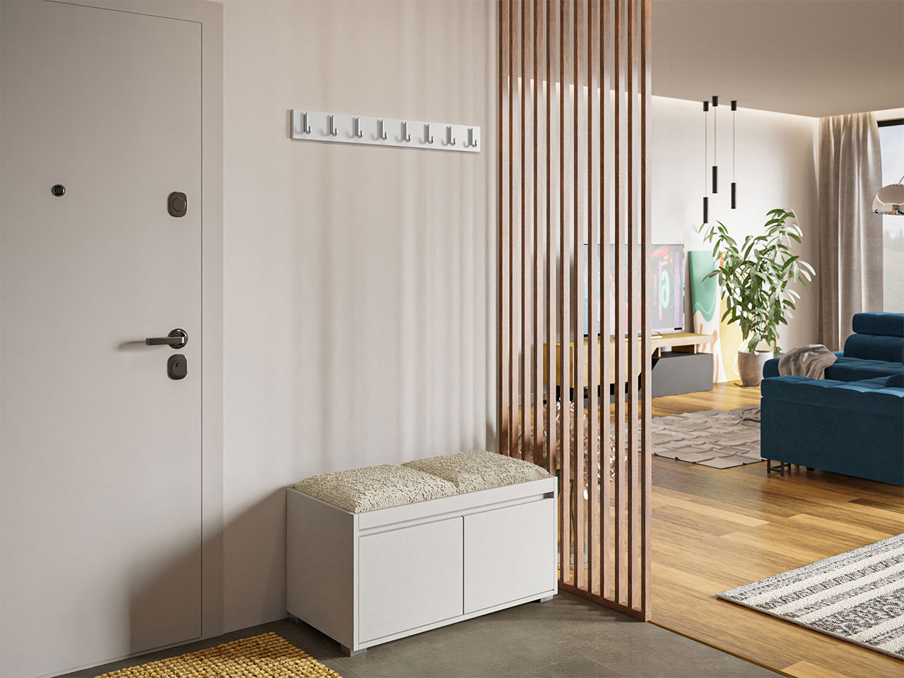 Set za hodnik Comfivo 386 (Bijela + Abriamo 03)