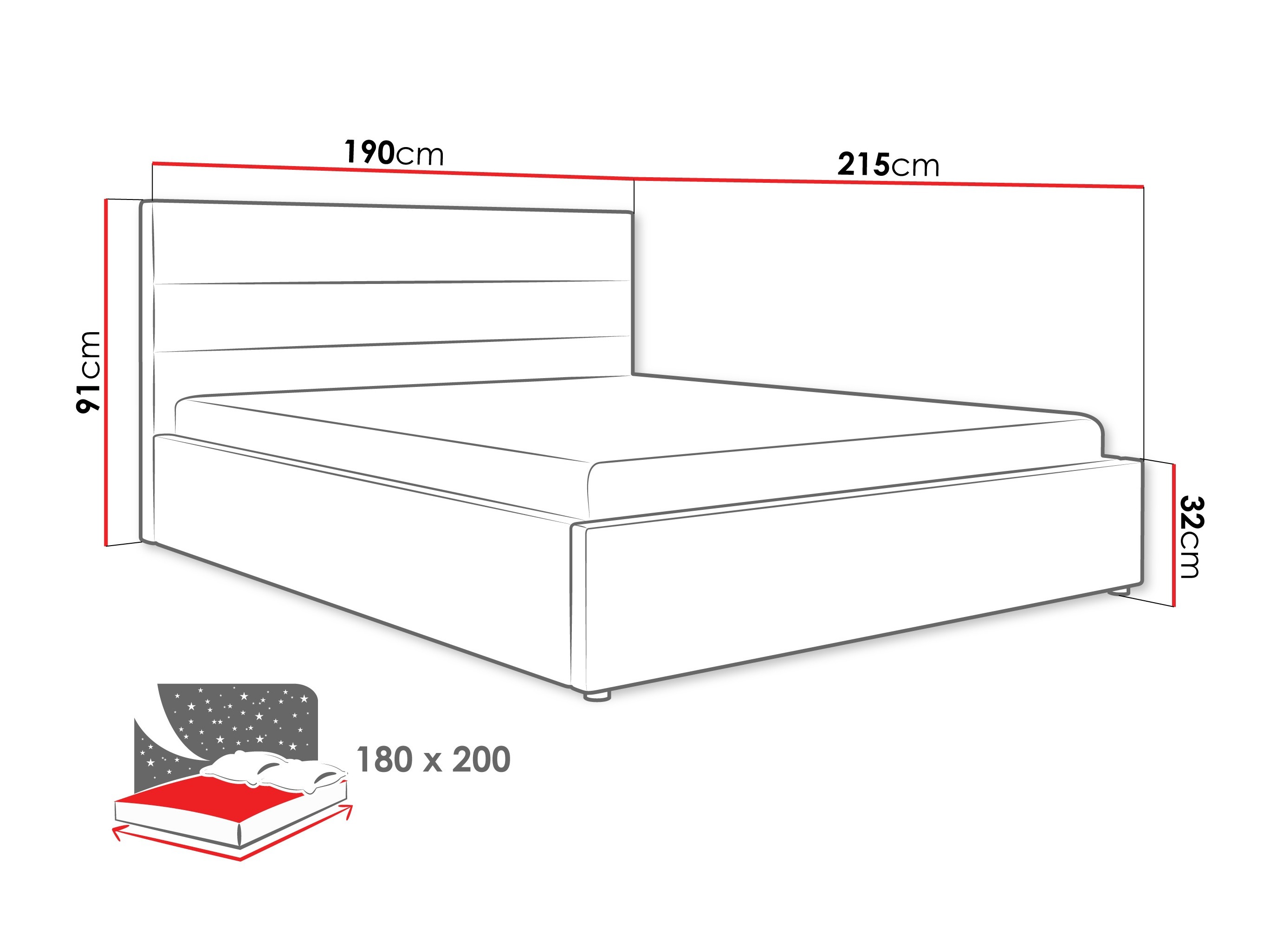 Krevet Comfivo 454 (Siva)