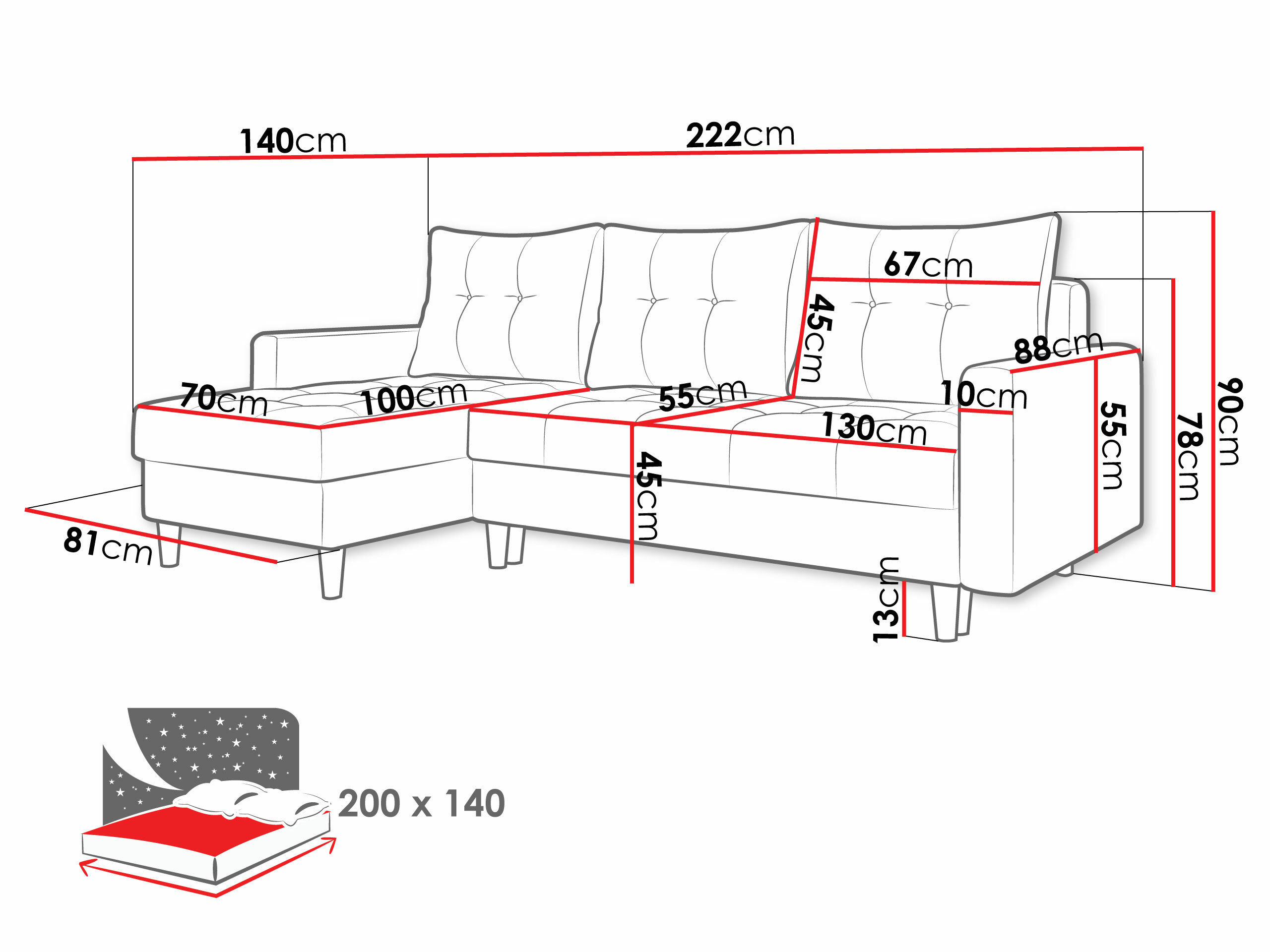 Kutna garnitura Boulder 100 (Malmo 85)