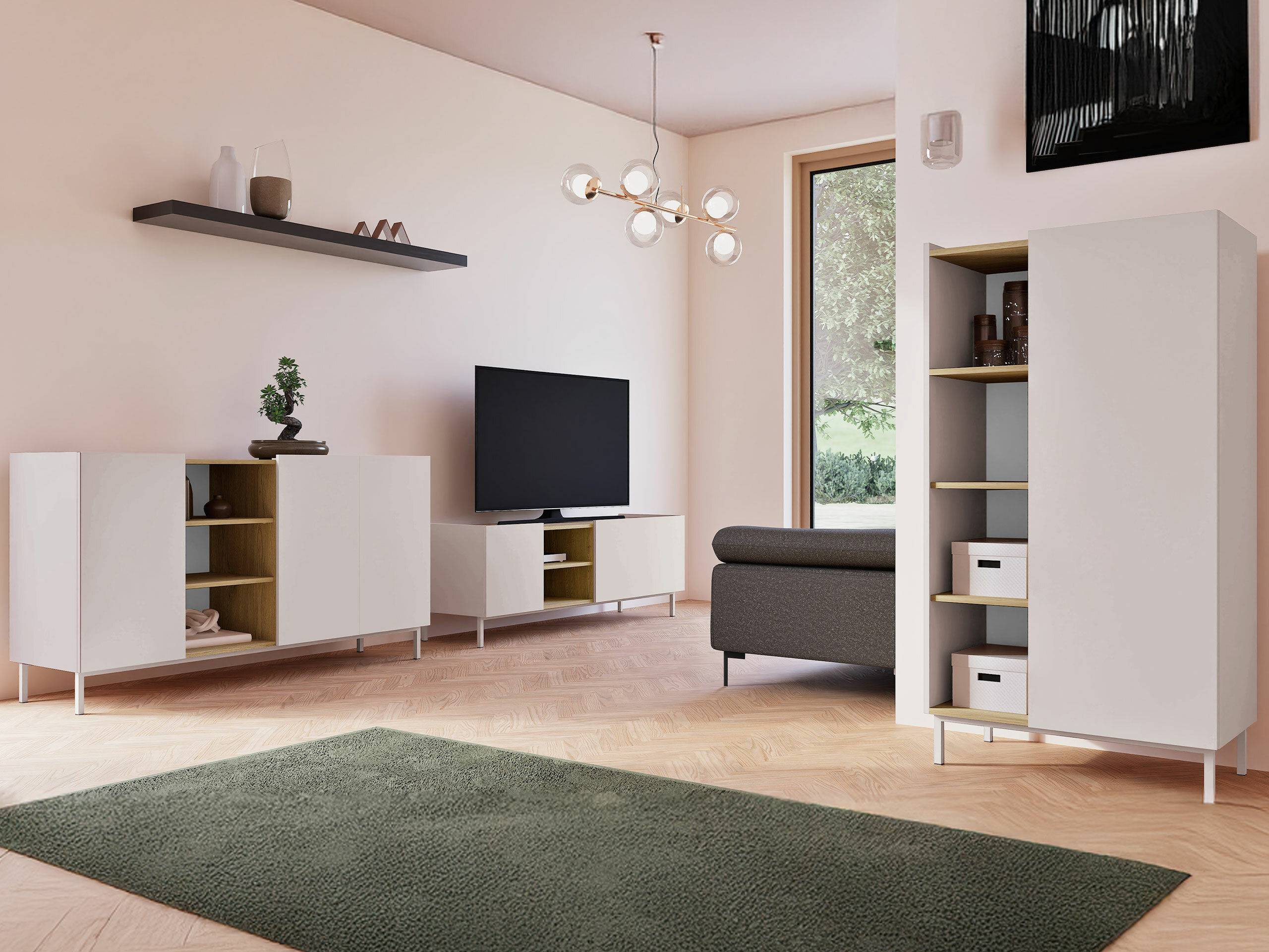 Ormarić Veldome 100 (Kašmir + Hrast)