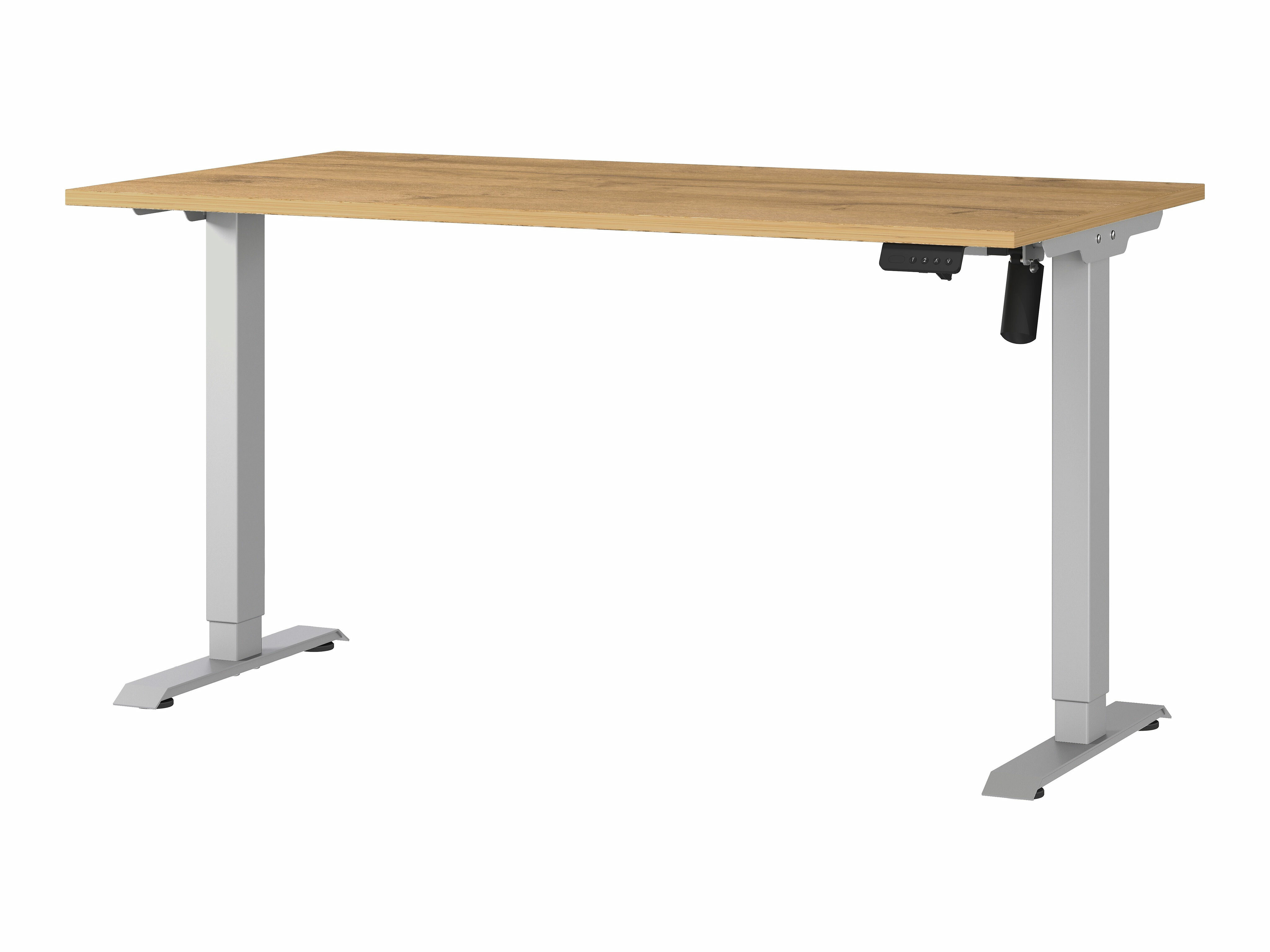 Radni stol podesiv po visini Lartesi 116 (Grandson hrast + Srebro)