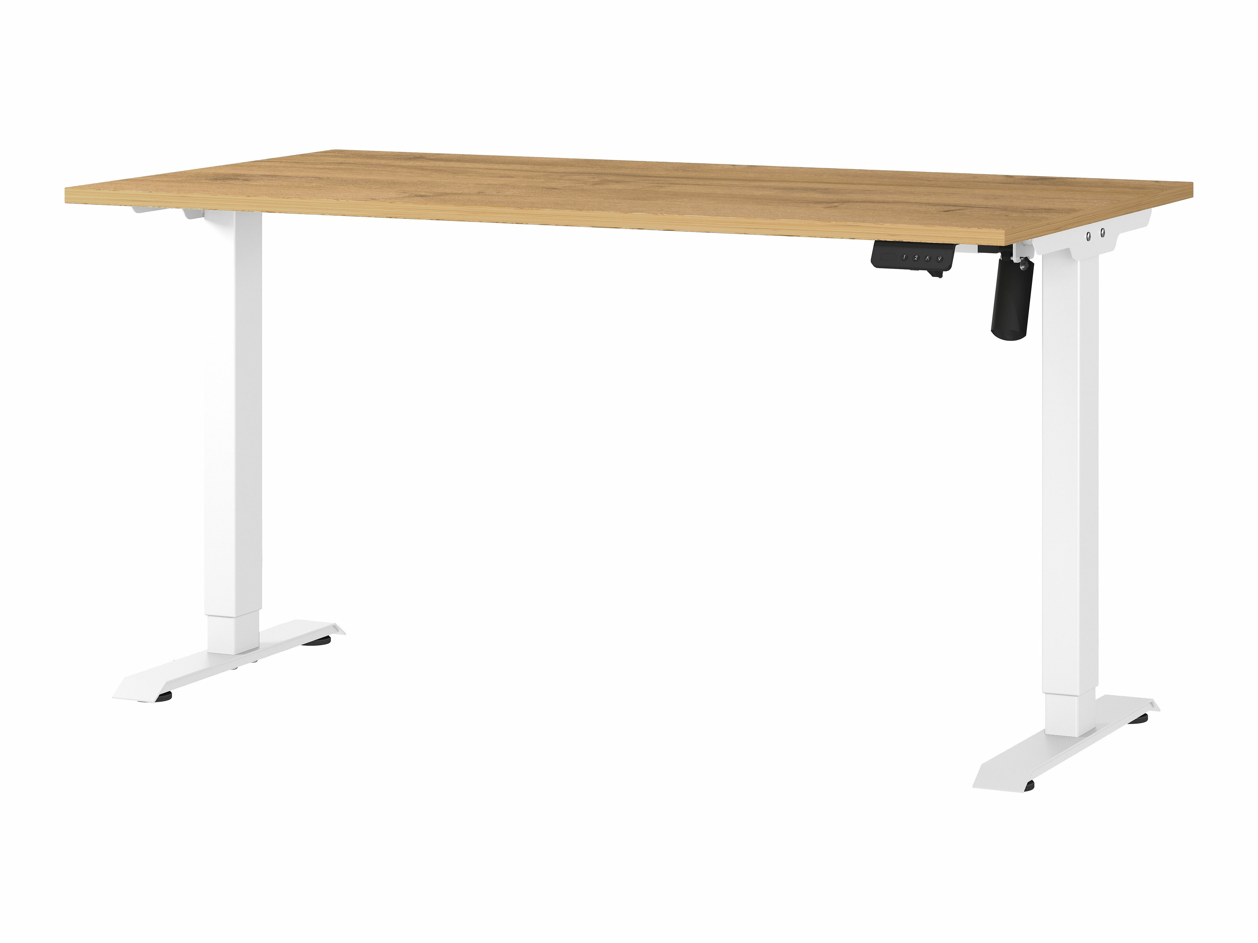 Radni stol podesiv po visini Lartesi 116 (Hrast Grandson + Bijela)